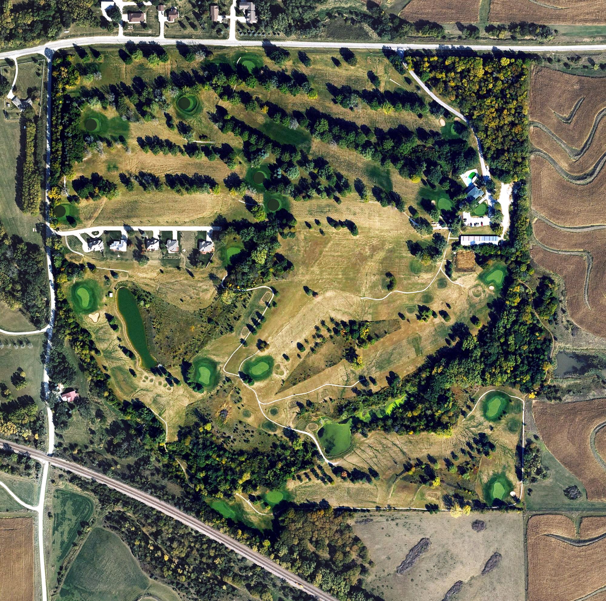 Aerial view of Red Oak Country Club, IA