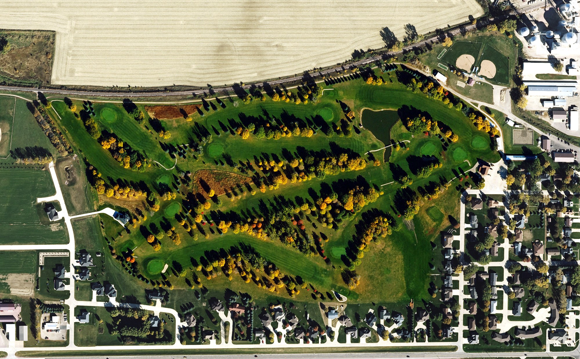 Aerial view of Remsen Golf Course, IA