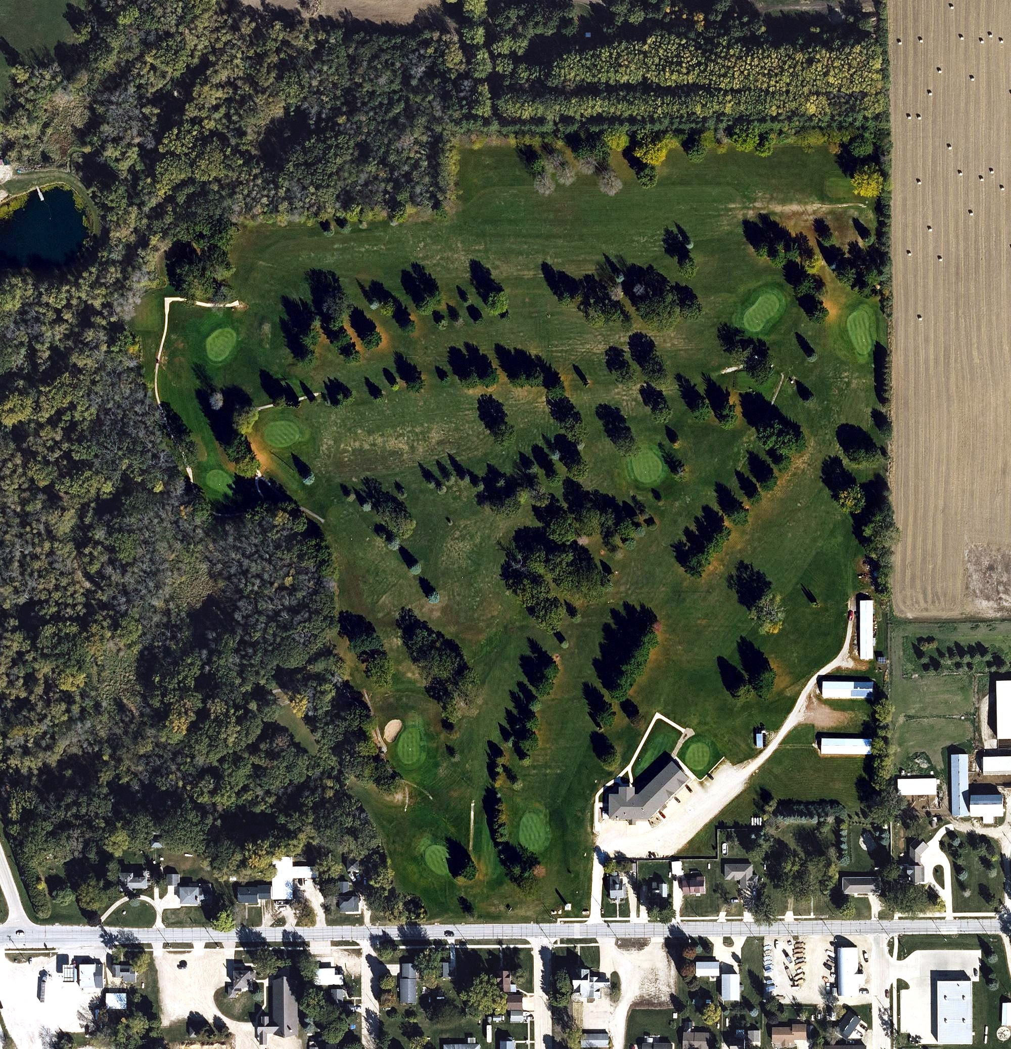 Aerial view of Riceville Country Club, IA