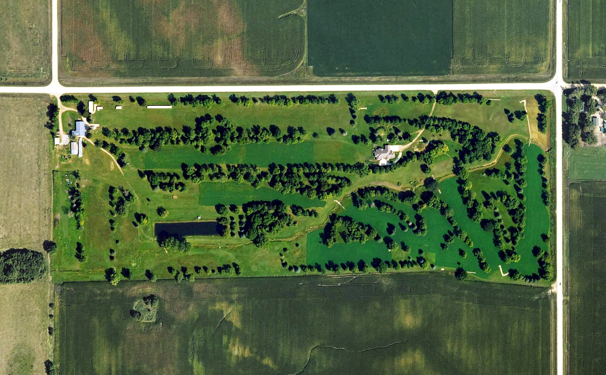 Aerial view of River View Golf Course, IA