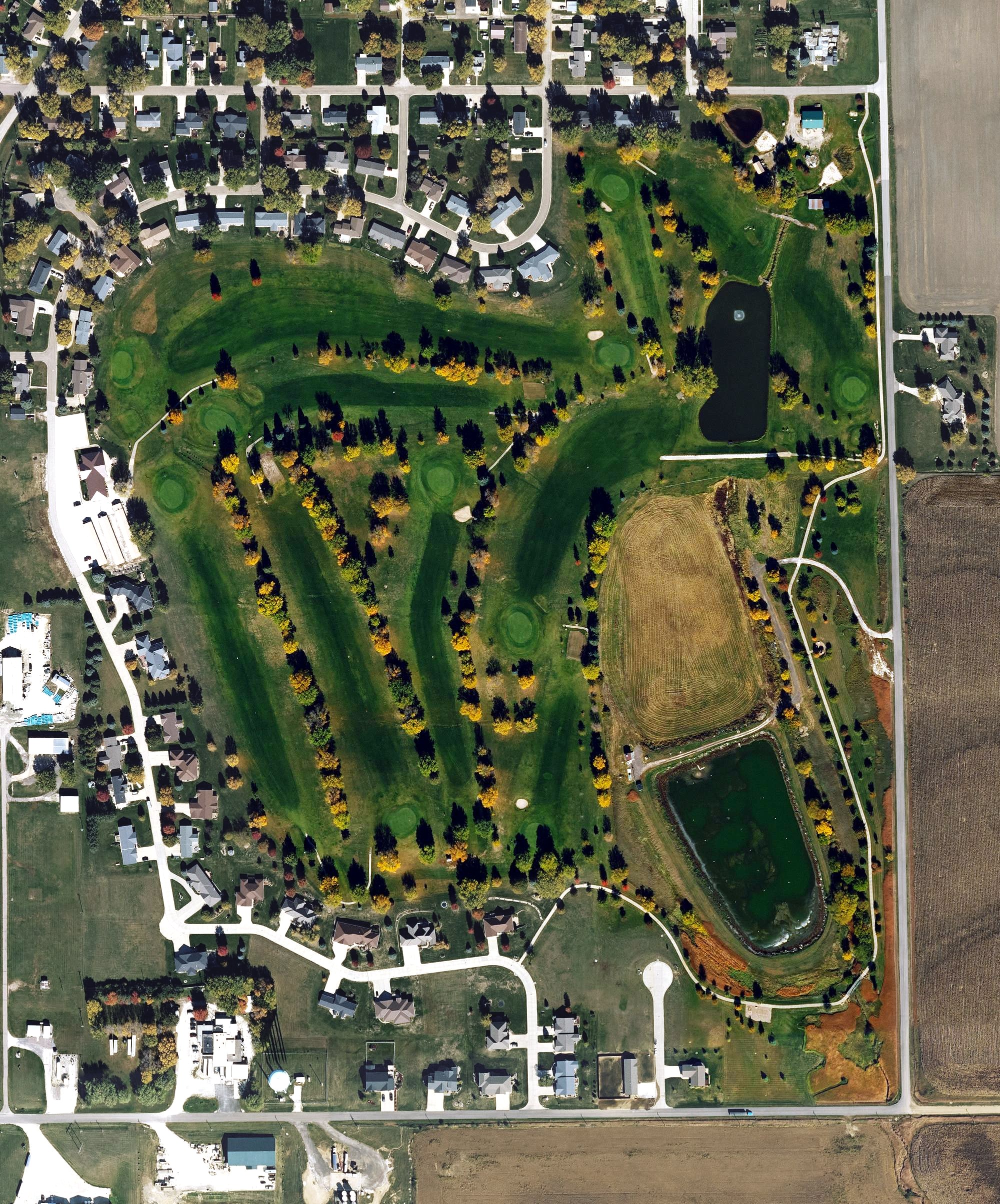 Aerial view of Schleswig Community Golf Club, IA