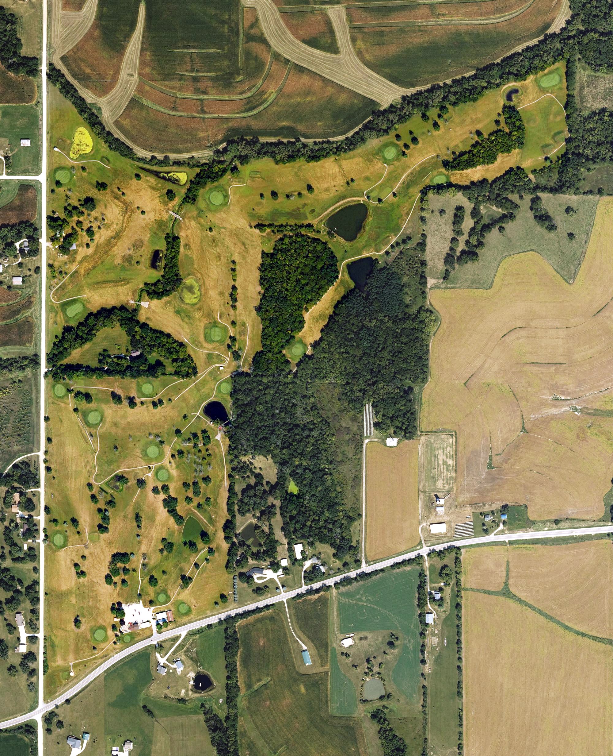 Aerial view of Shady Oaks Golf Course, IA