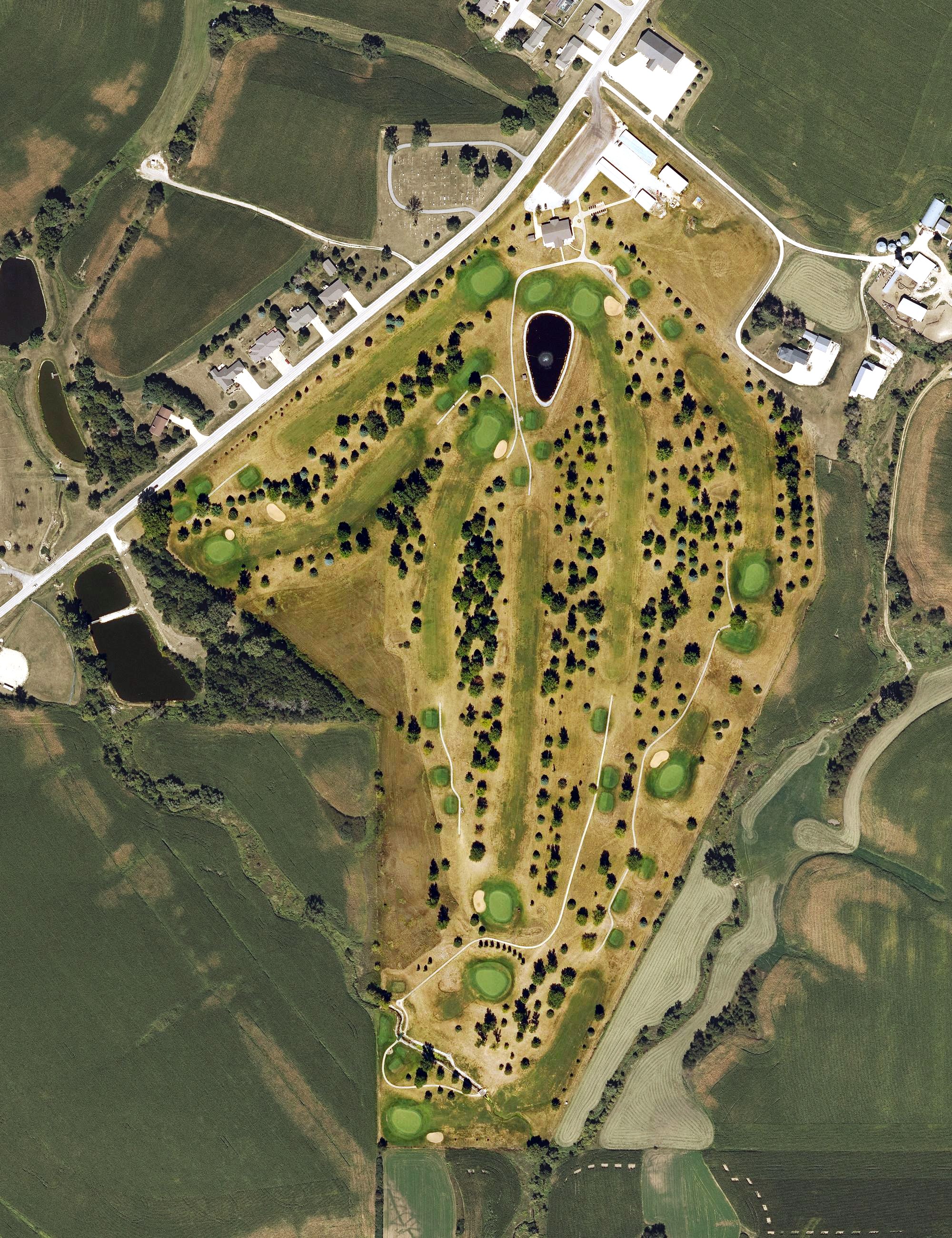 Aerial view of Silver Springs Golf Club, IA
