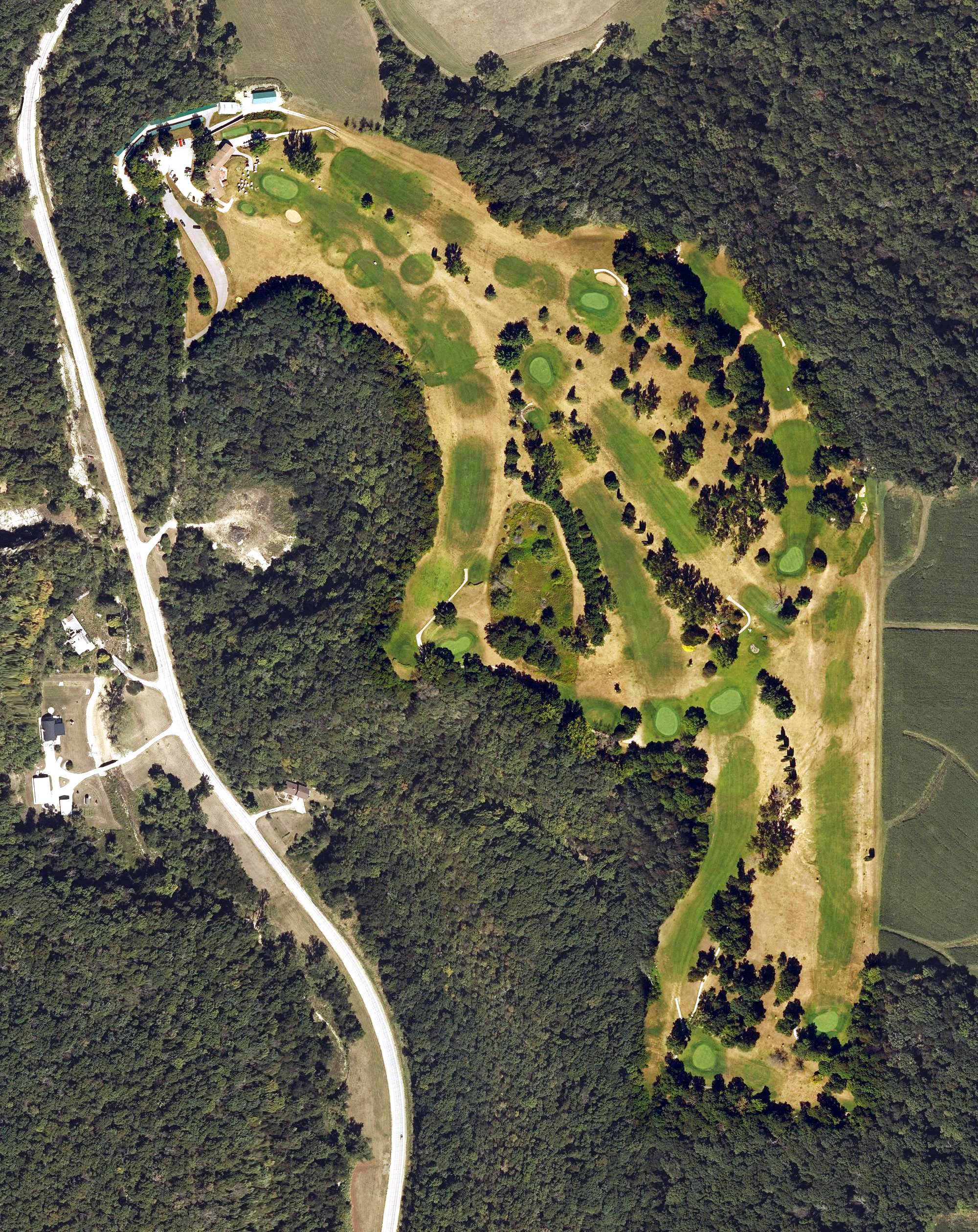 Aerial view of Silvercrest Golf Club, IA
