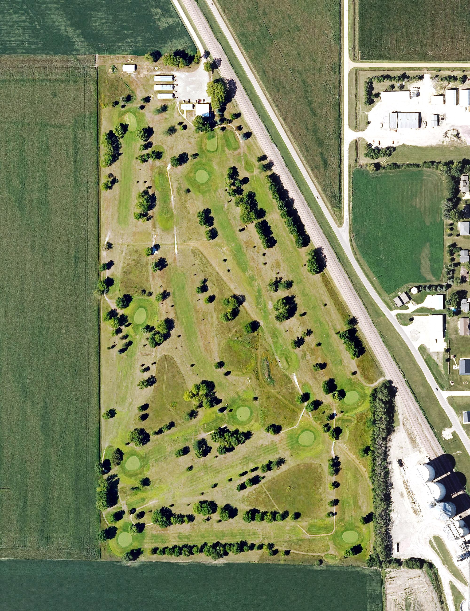 Aerial view of Sloan Golf Course, IA