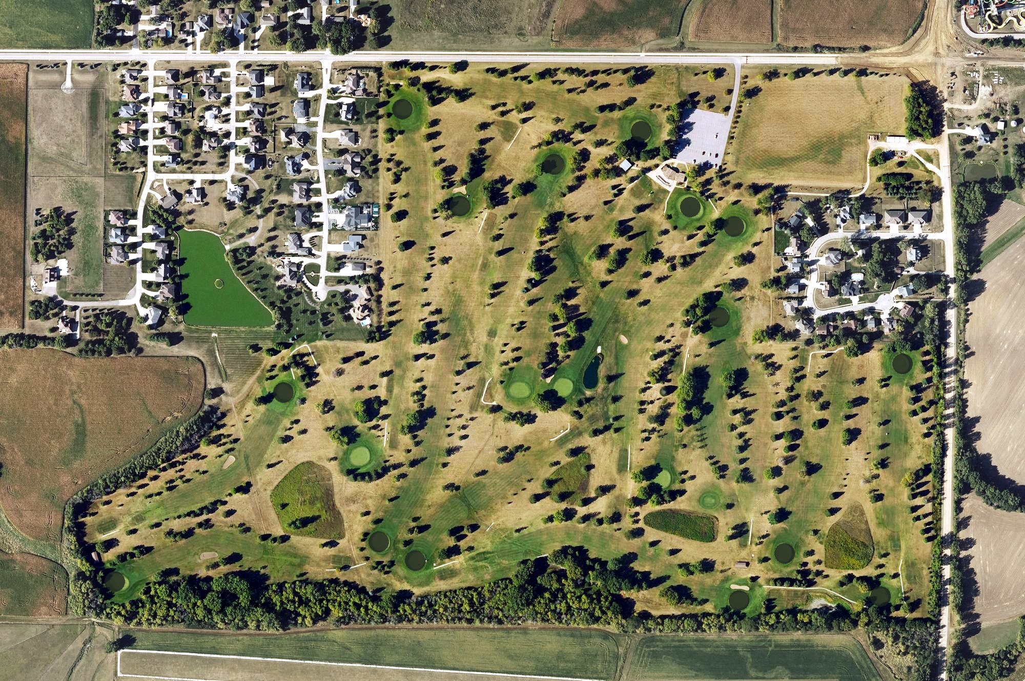 Aerial view of South Hills Golf Course, IA