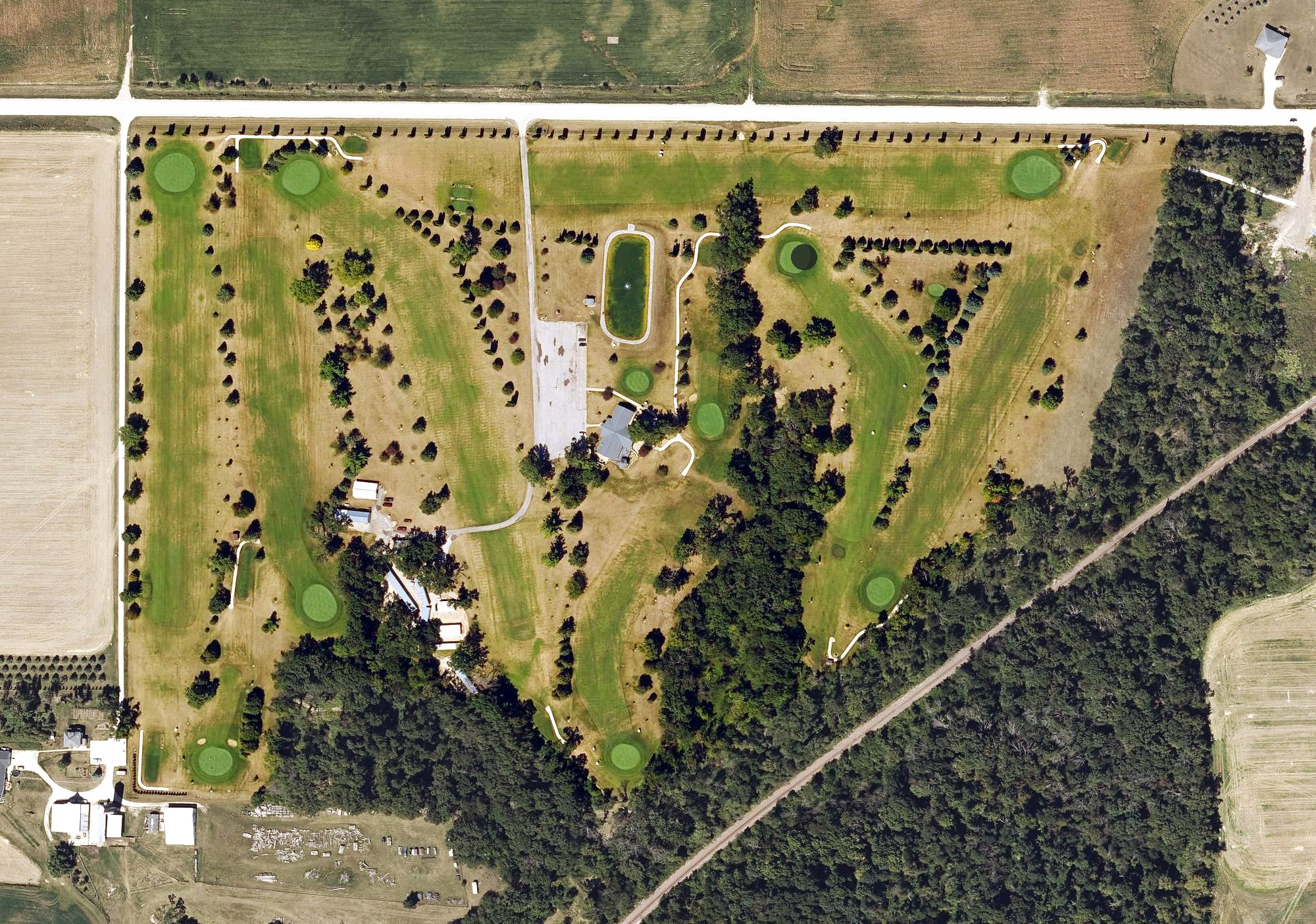 Aerial view of South Winn Golf & Country Club, IA
