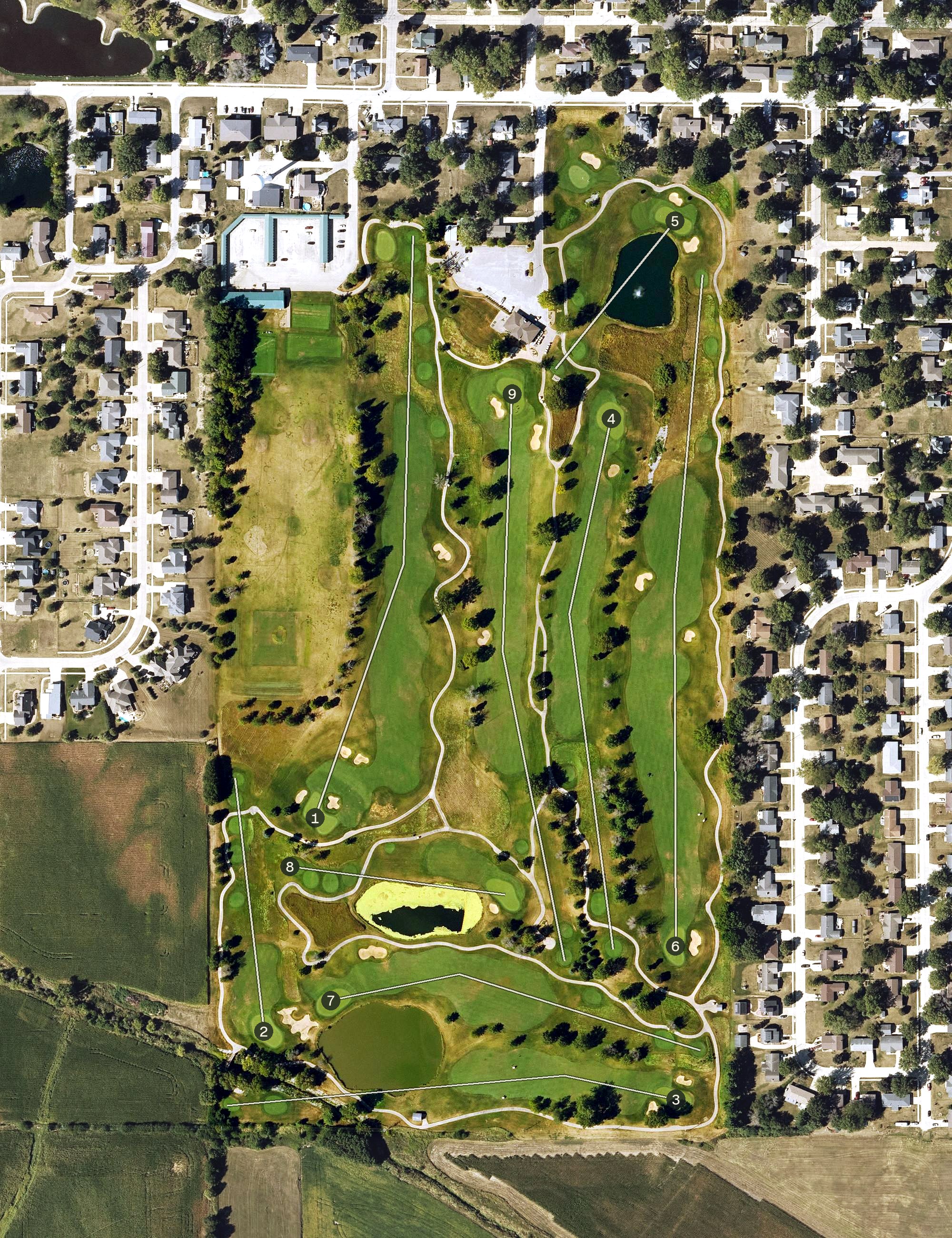 Aerial view of Stone Creek Golf Club, IA