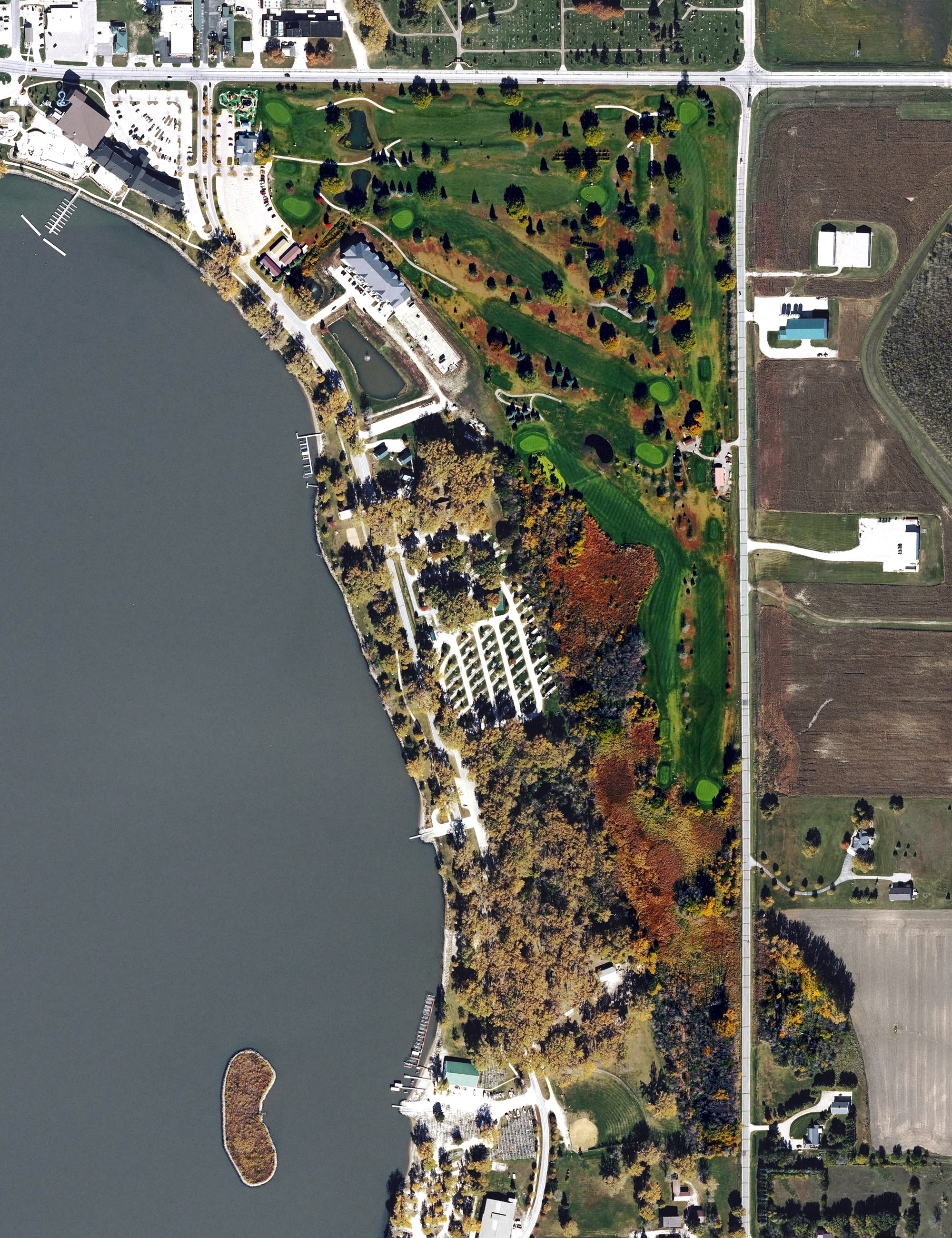 Aerial view of Storm Lake Golf Course, IA