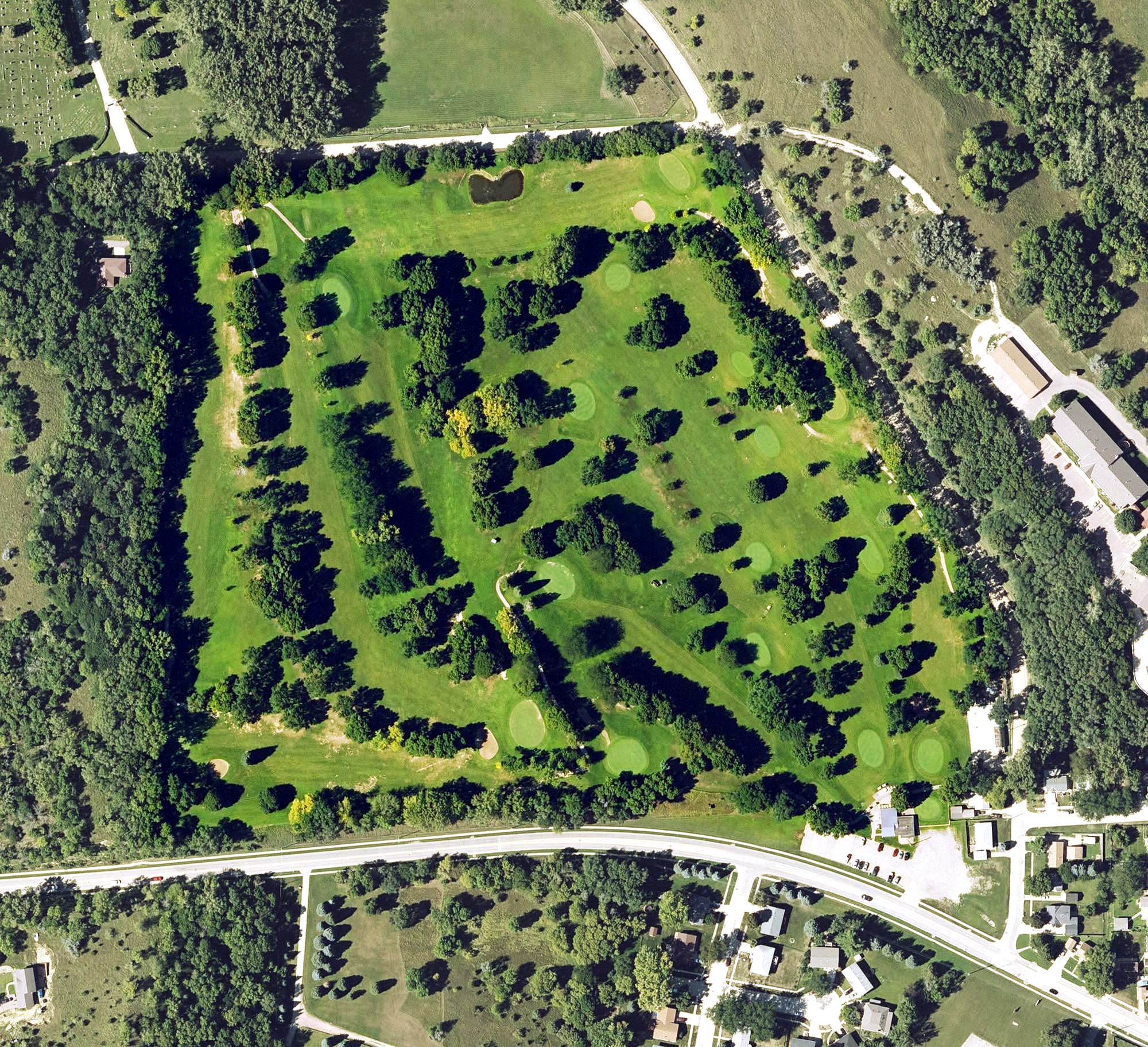 Aerial view of Sun Valley Golf Course, IA