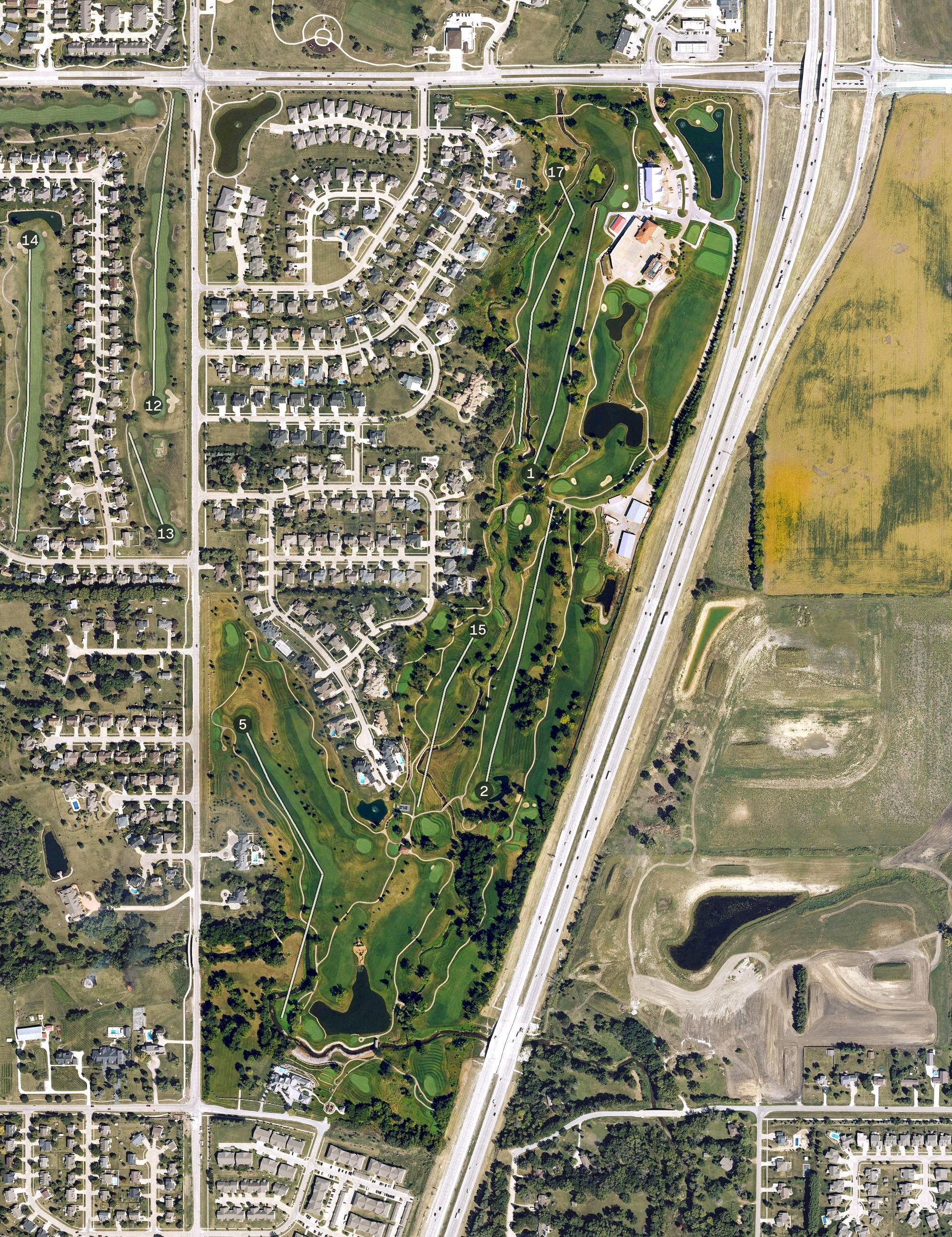 Aerial view of Talons of Tuscany Golf Club, IA