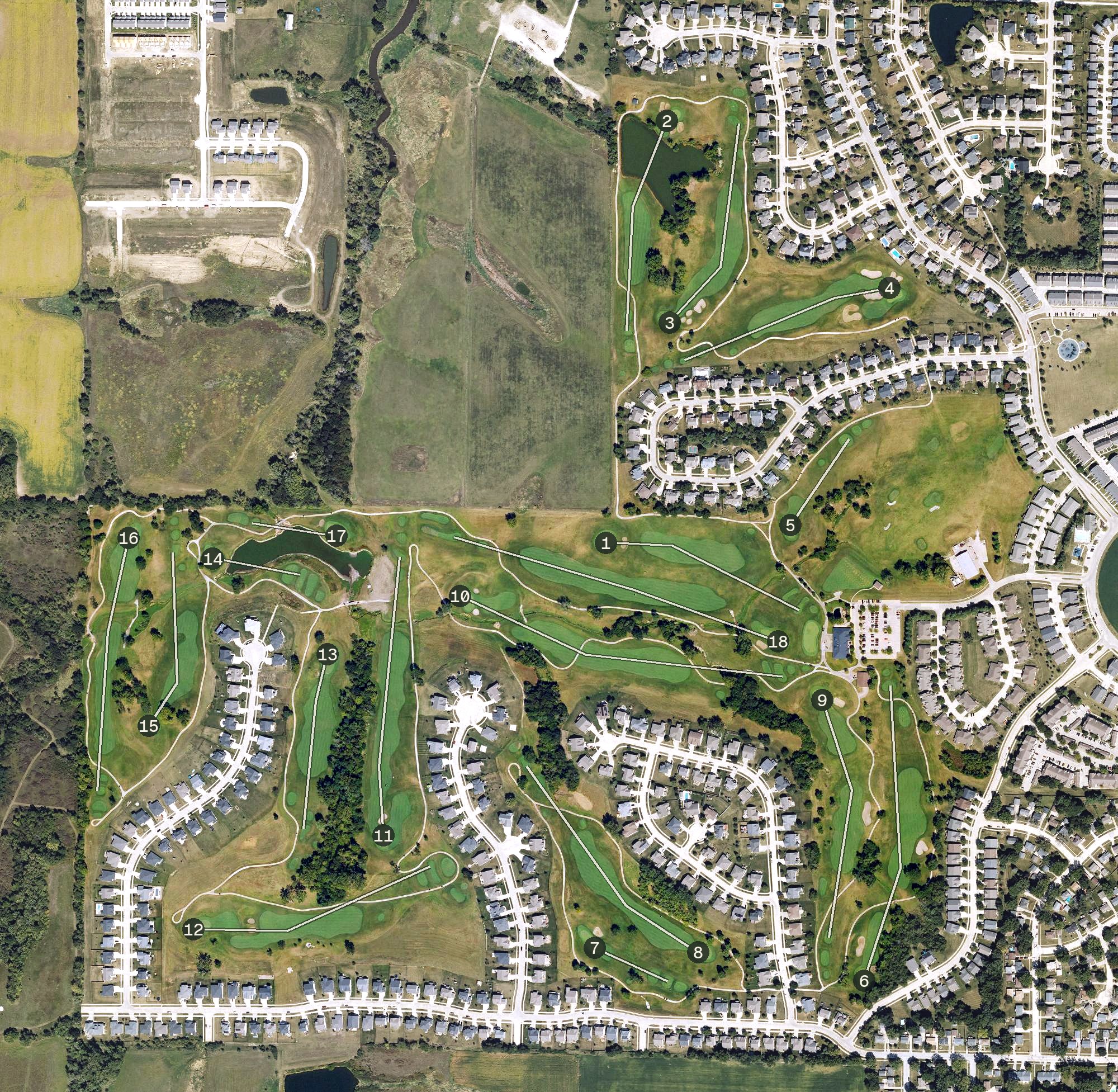 Aerial view of The Legacy Golf Club, IA
