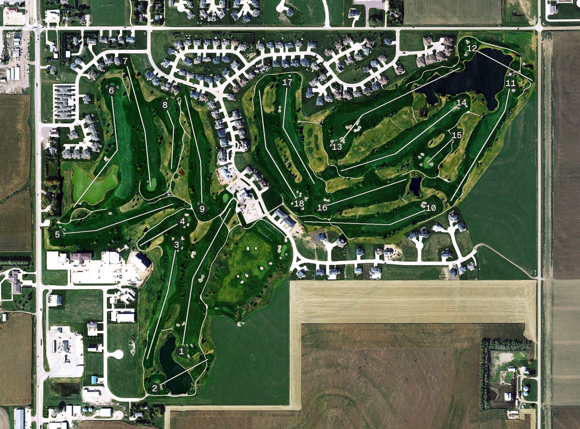 Aerial view of The Ridge, IA