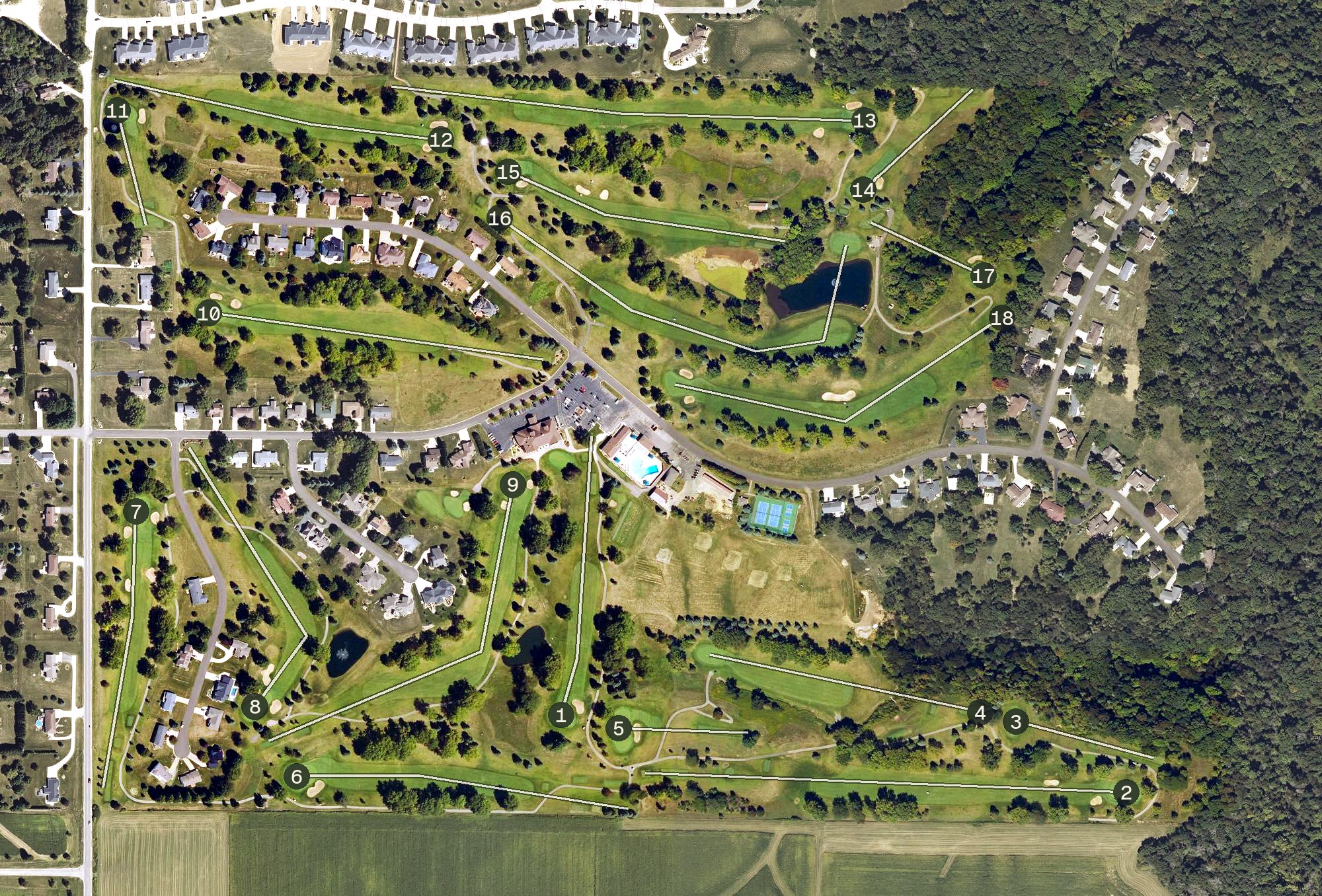 Aerial view of Thunder Hills Country Club, IA