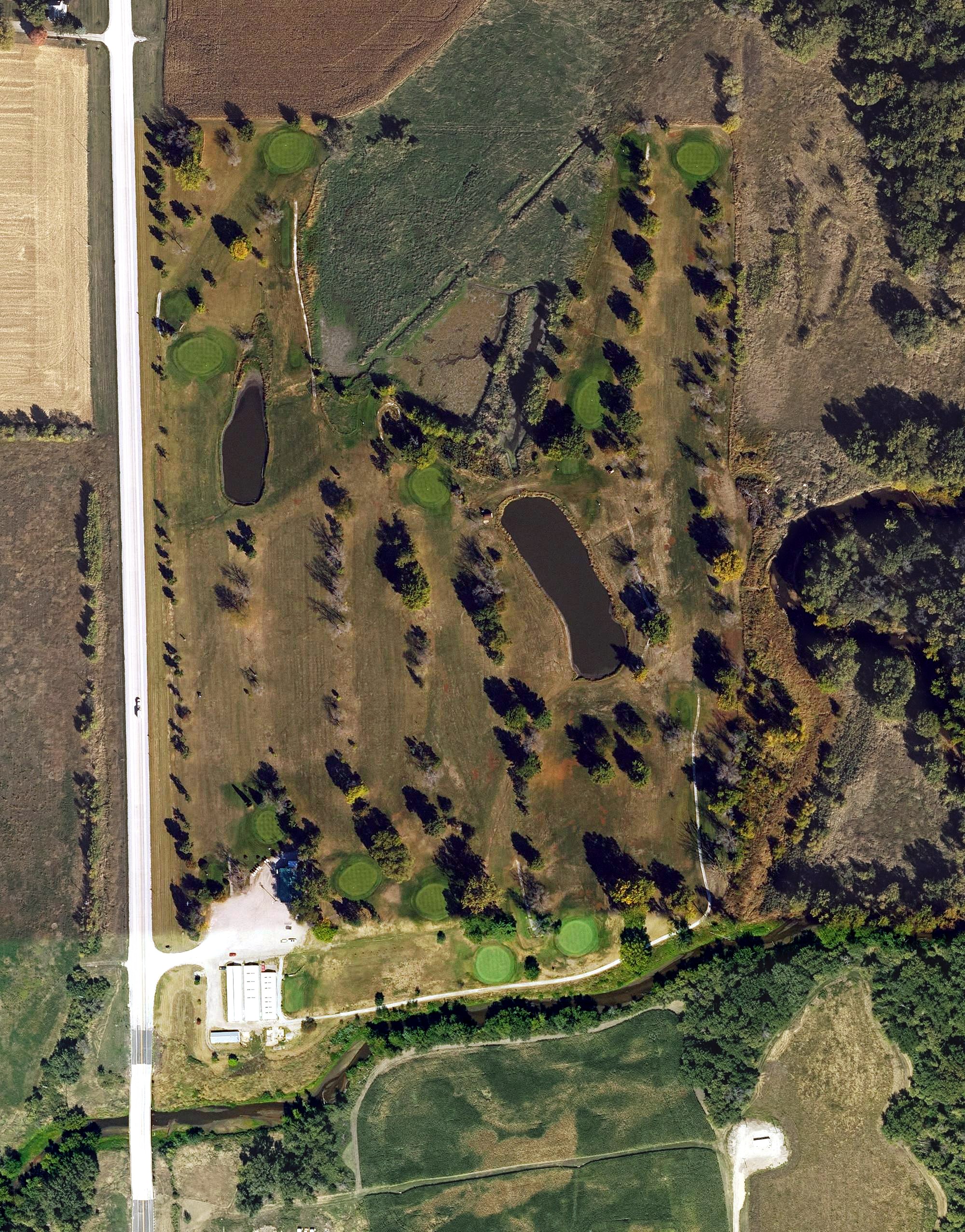 Aerial view of Traer Golf Club, IA