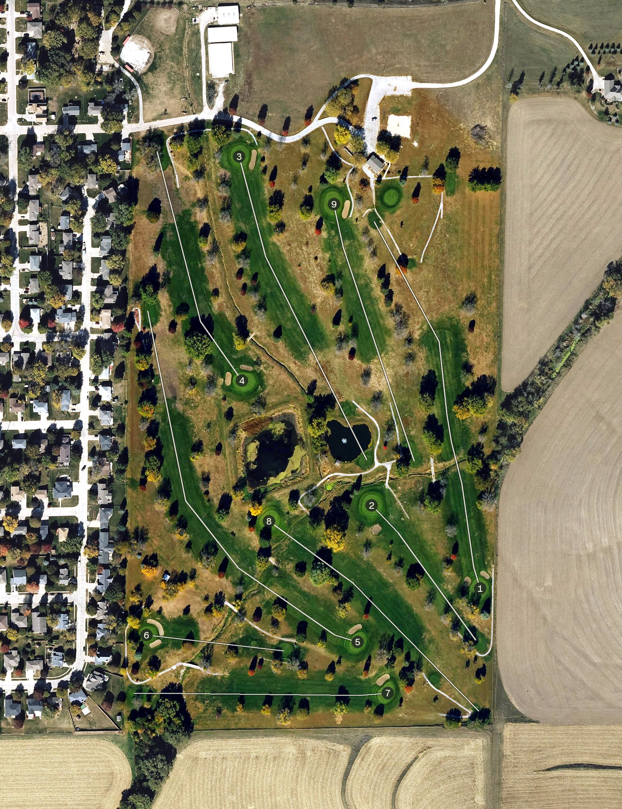 Aerial view of Treynor Recreation Area, IA
