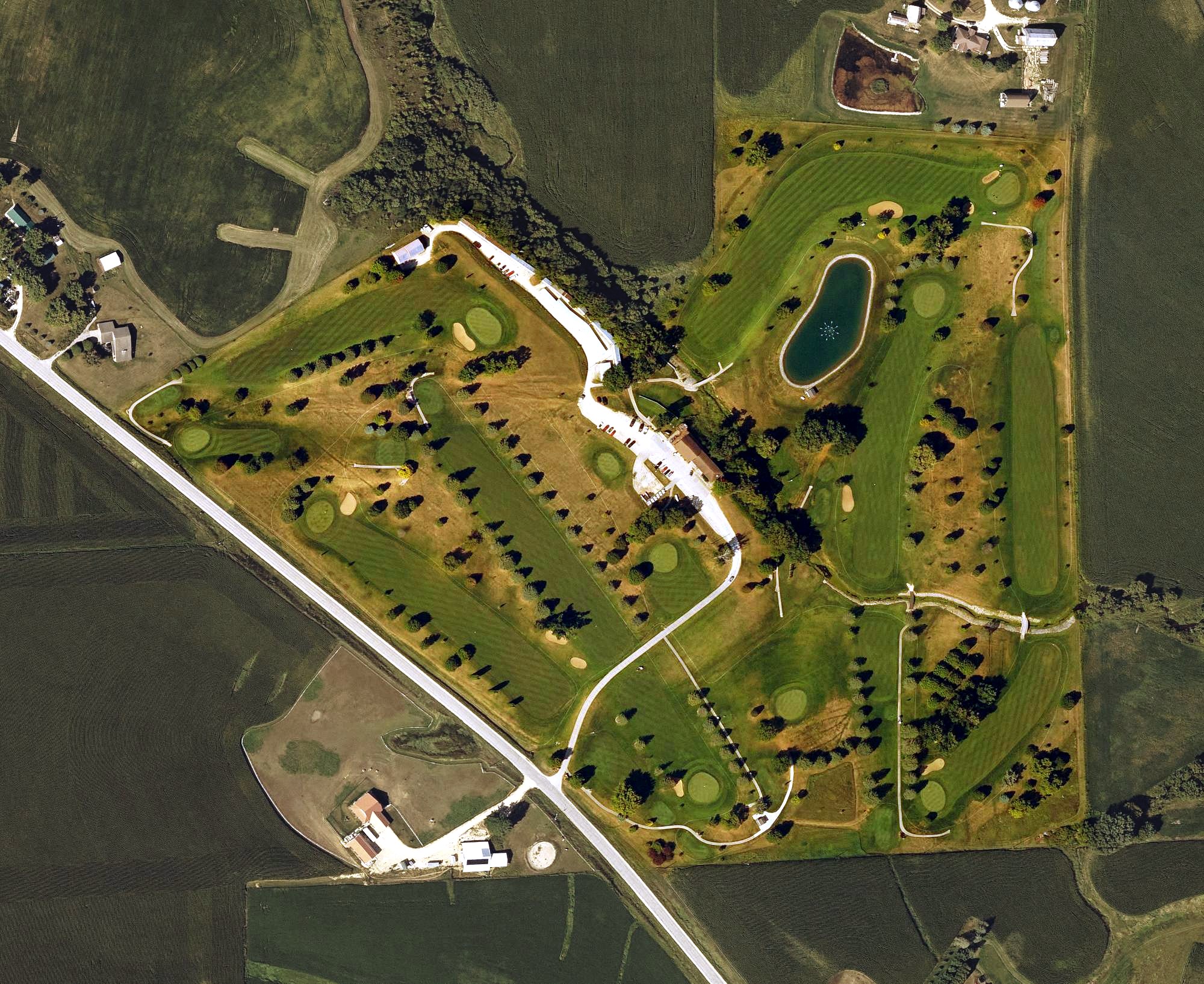 Aerial view of Tri-Club Golf Club, IA