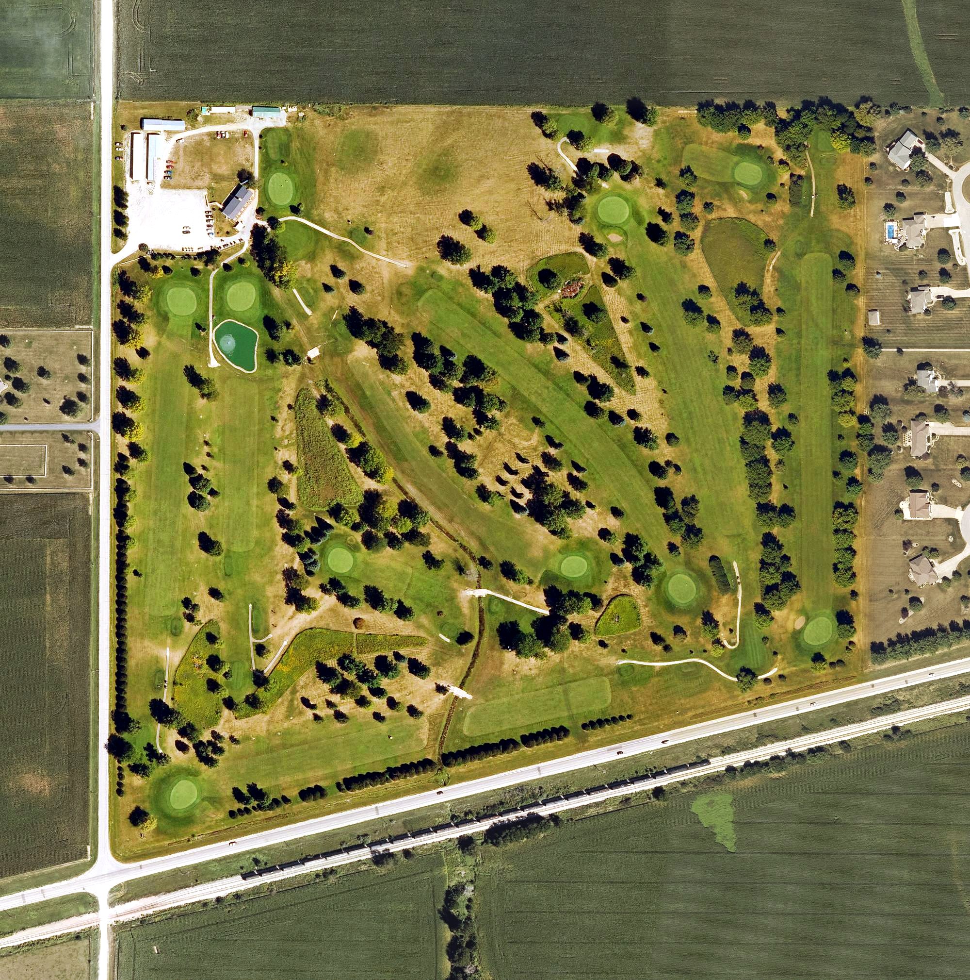 Aerial view of Wahkonsa Country Club, IA