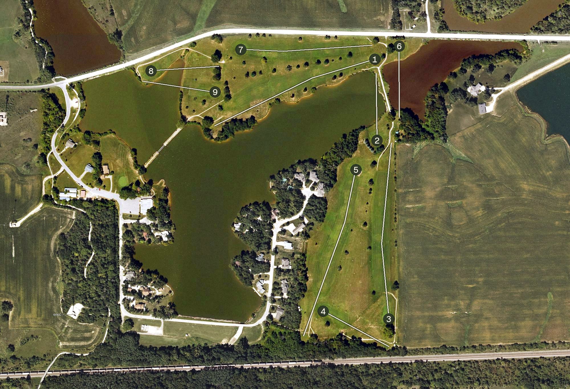 Aerial view of Walton Golf Club, IA