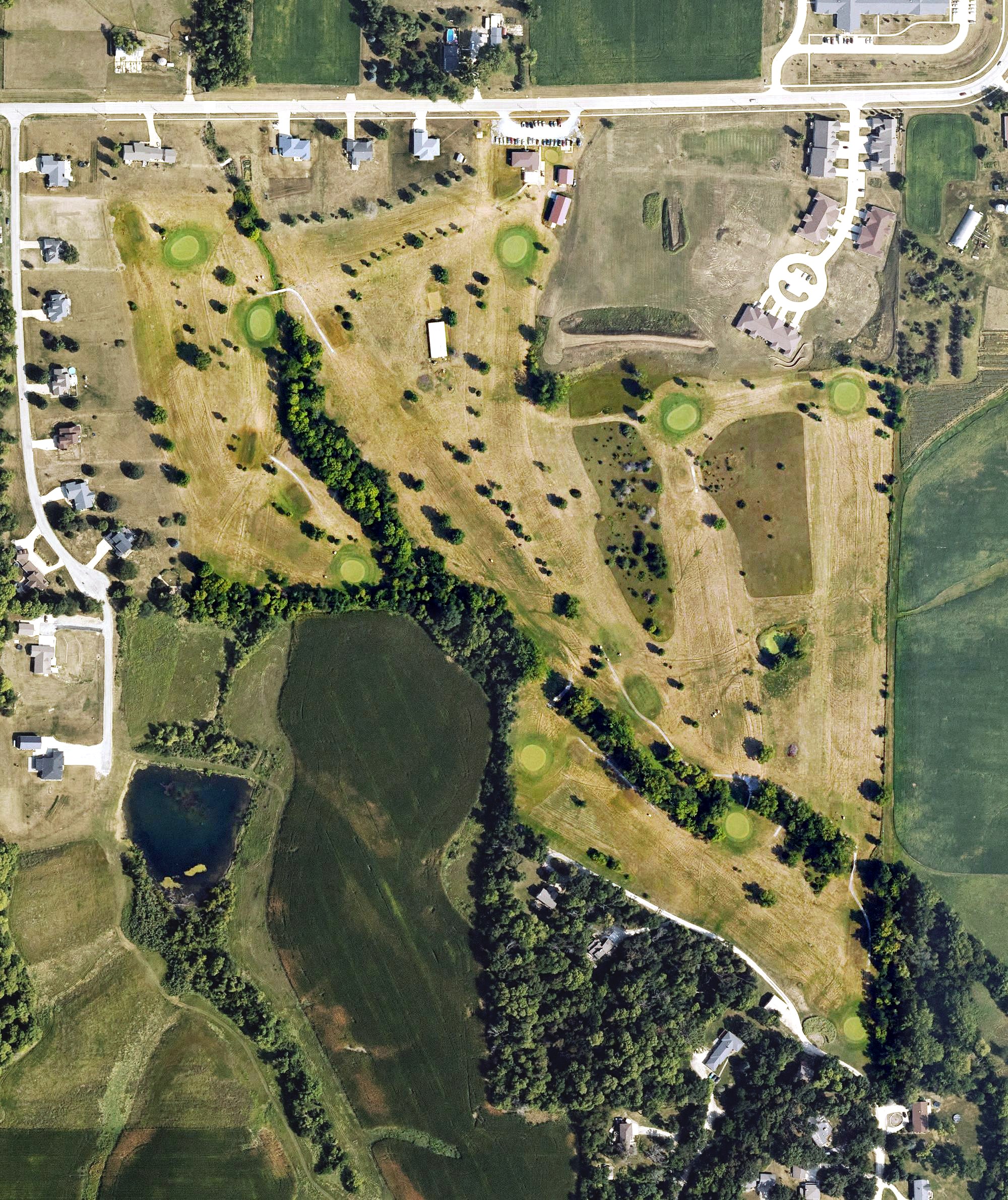 Aerial view of Wandering Creek Golf Course, IA