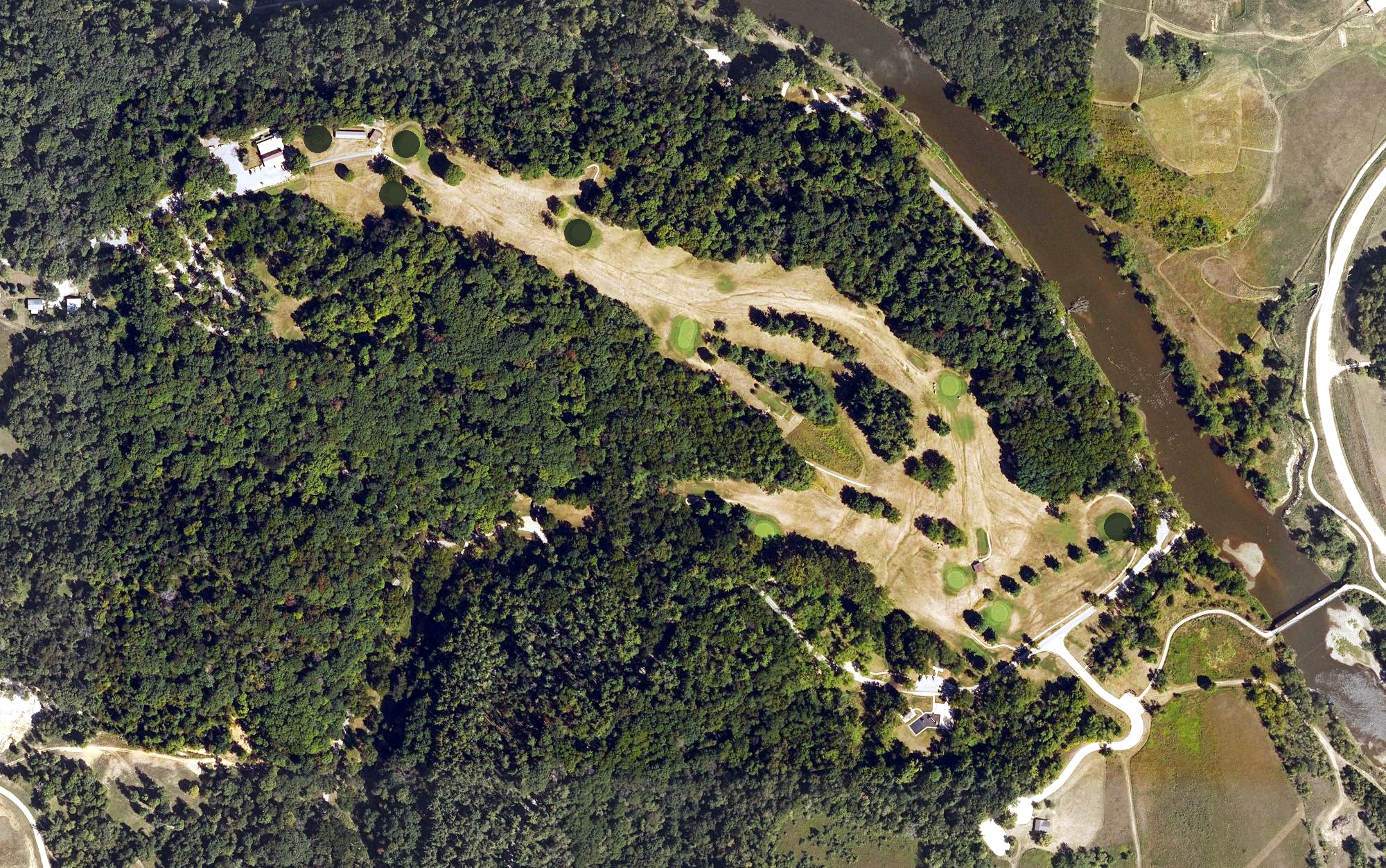 Aerial view of Wapsipinicon Country Club, IA