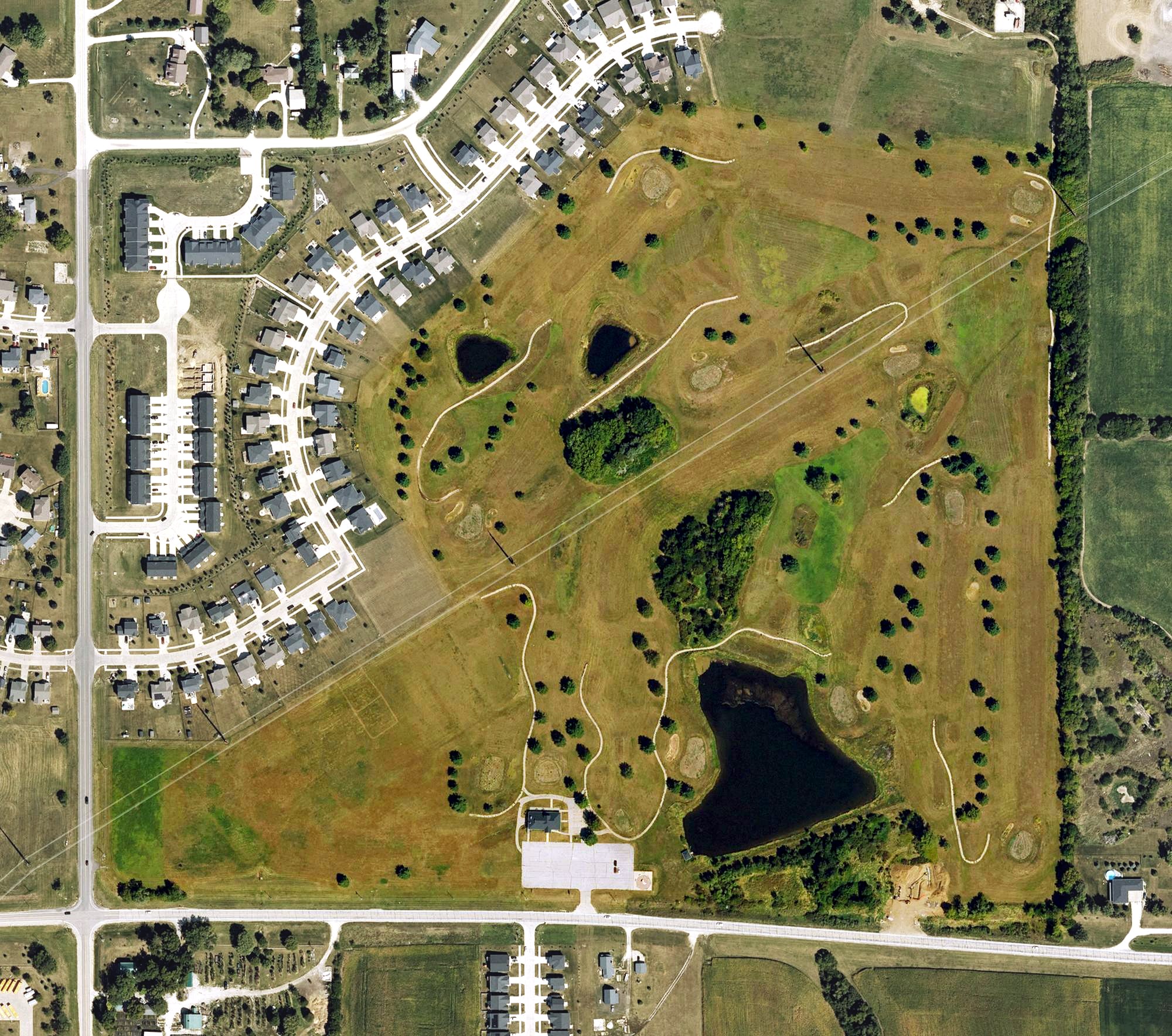 Aerial view of Warrior Run Golf Course, IA