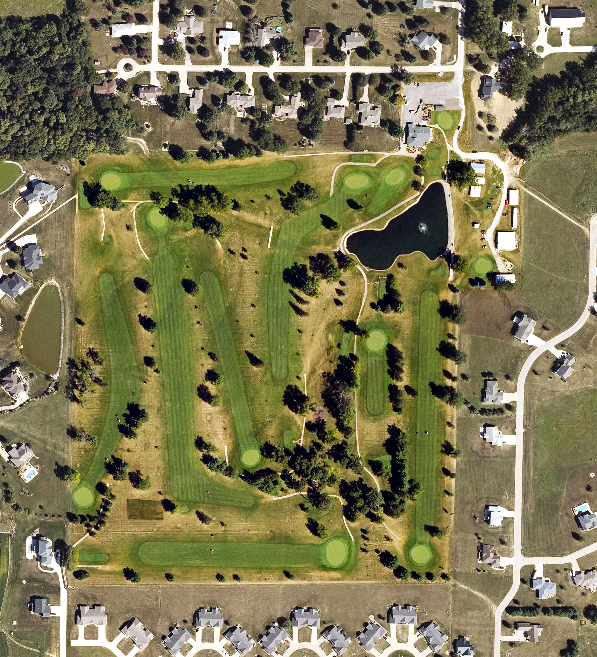 Aerial view of West Liberty Country Club, IA