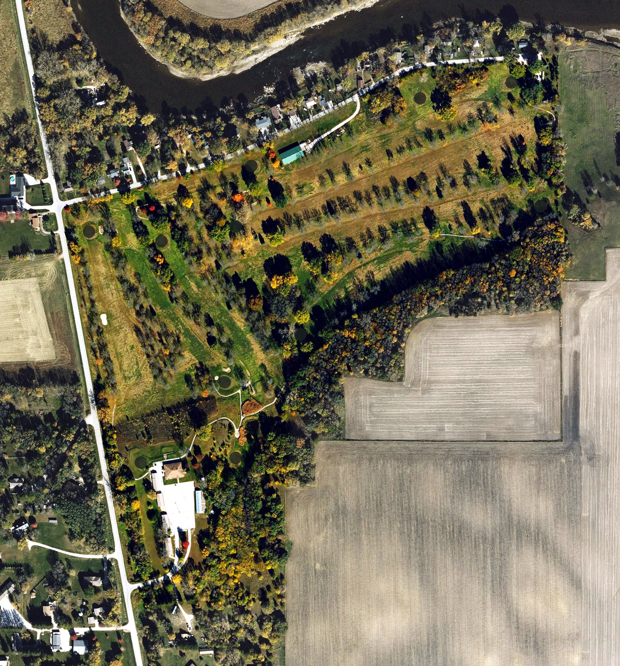 Aerial view of Willow Ridge Golf Course, IA