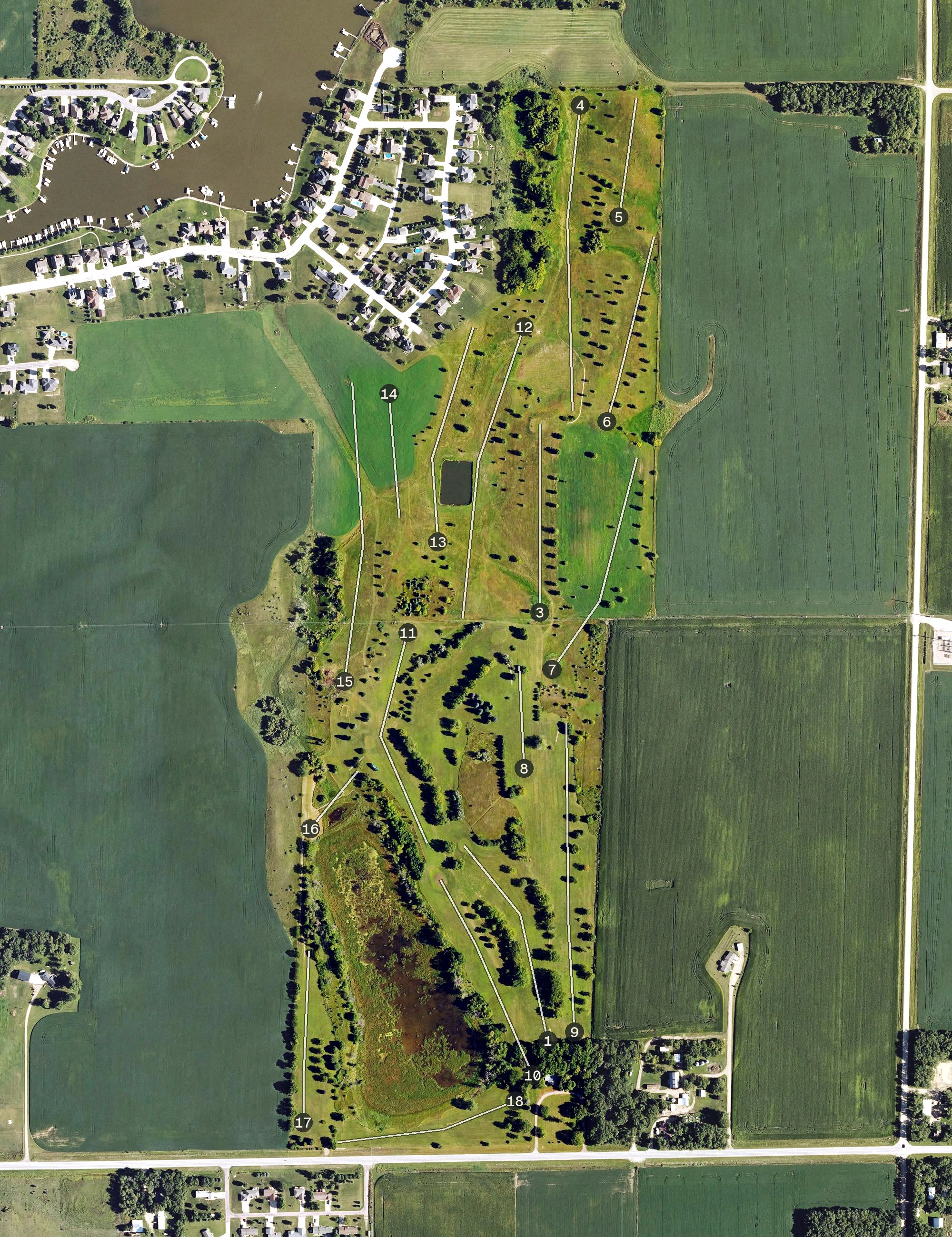 Aerial view of Woodlyn Hills Golf Course, IA
