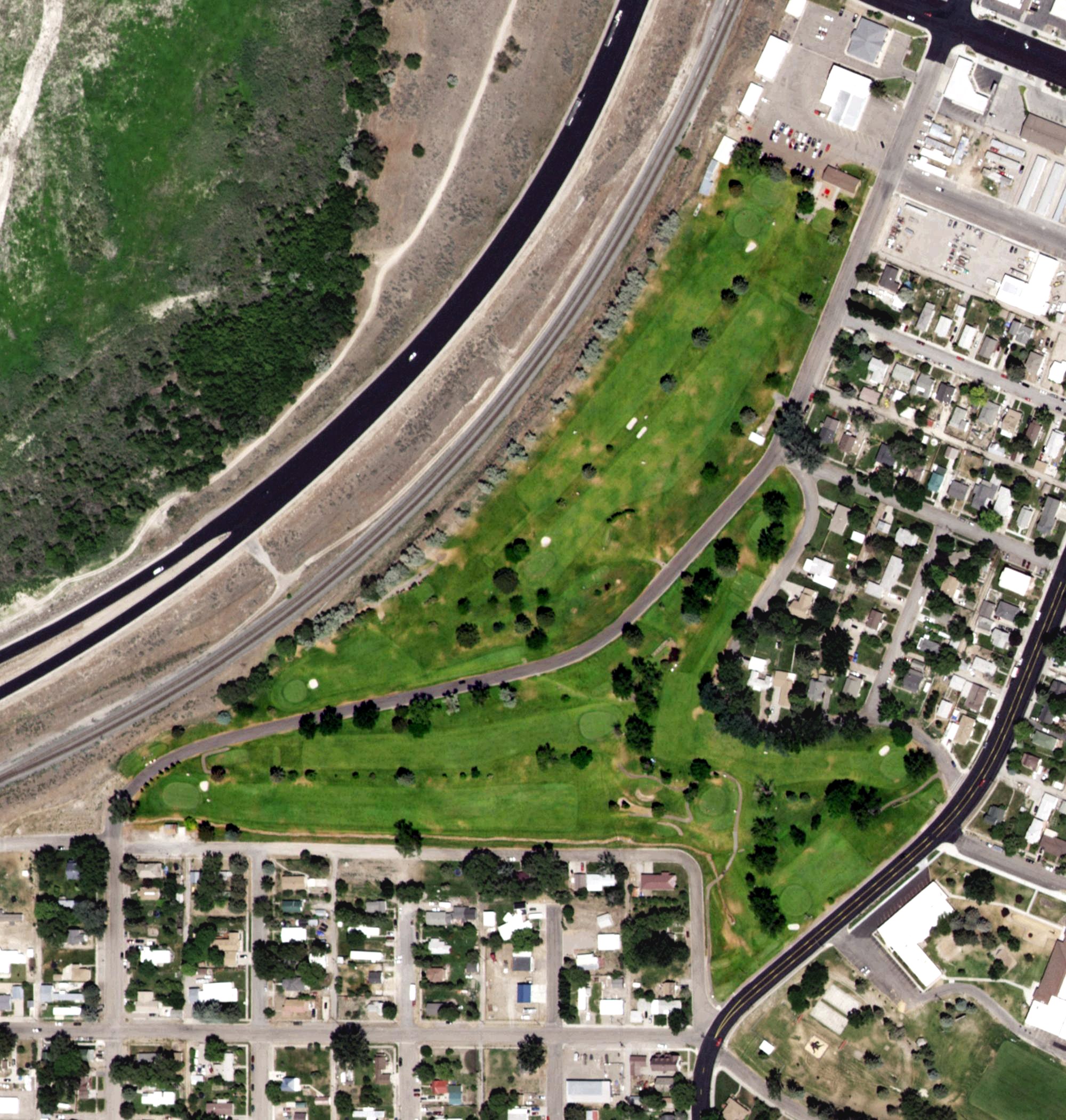 Aerial view of American Falls Golf Club, ID