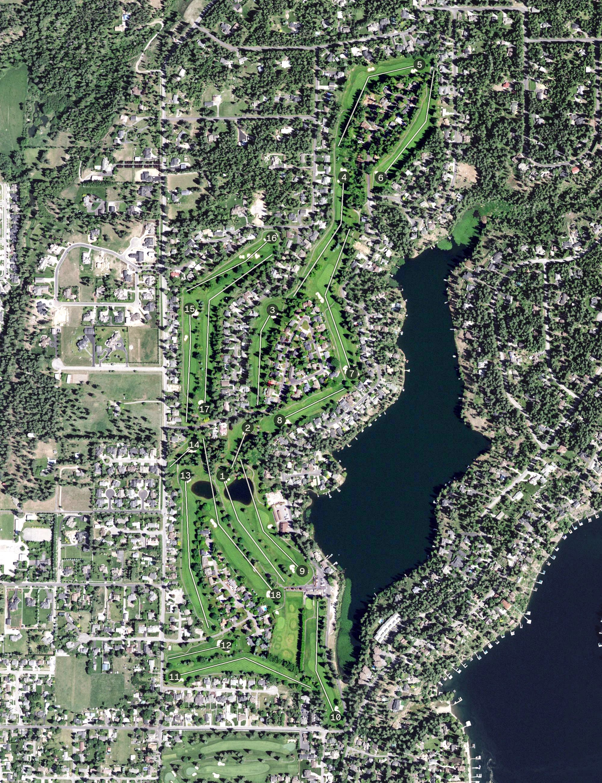 Aerial view of Avondale Golf Club, ID
