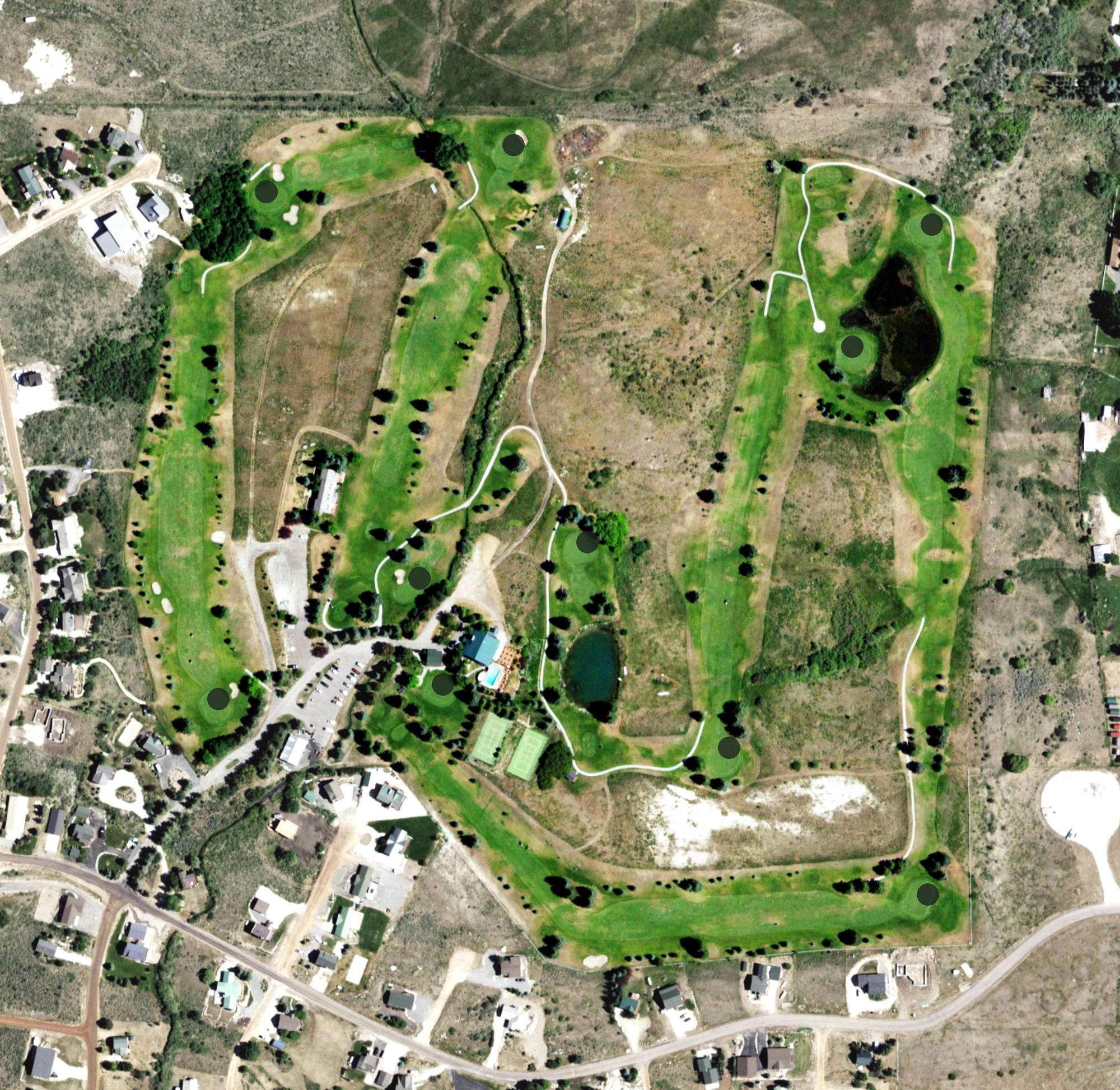 Aerial view of Bear Lake West Golf Course, ID