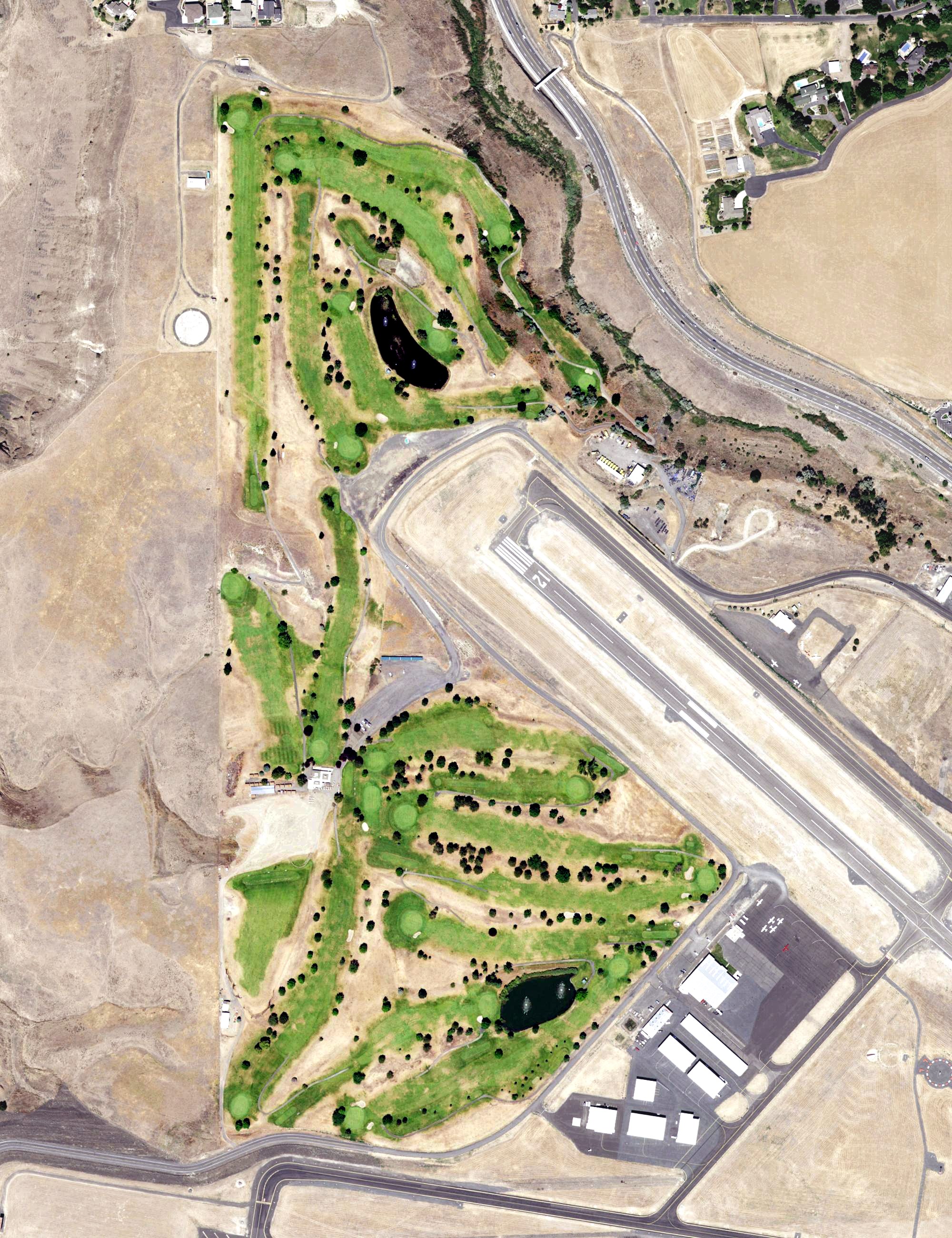 Aerial view of Bryden Canyon Golf Course, ID