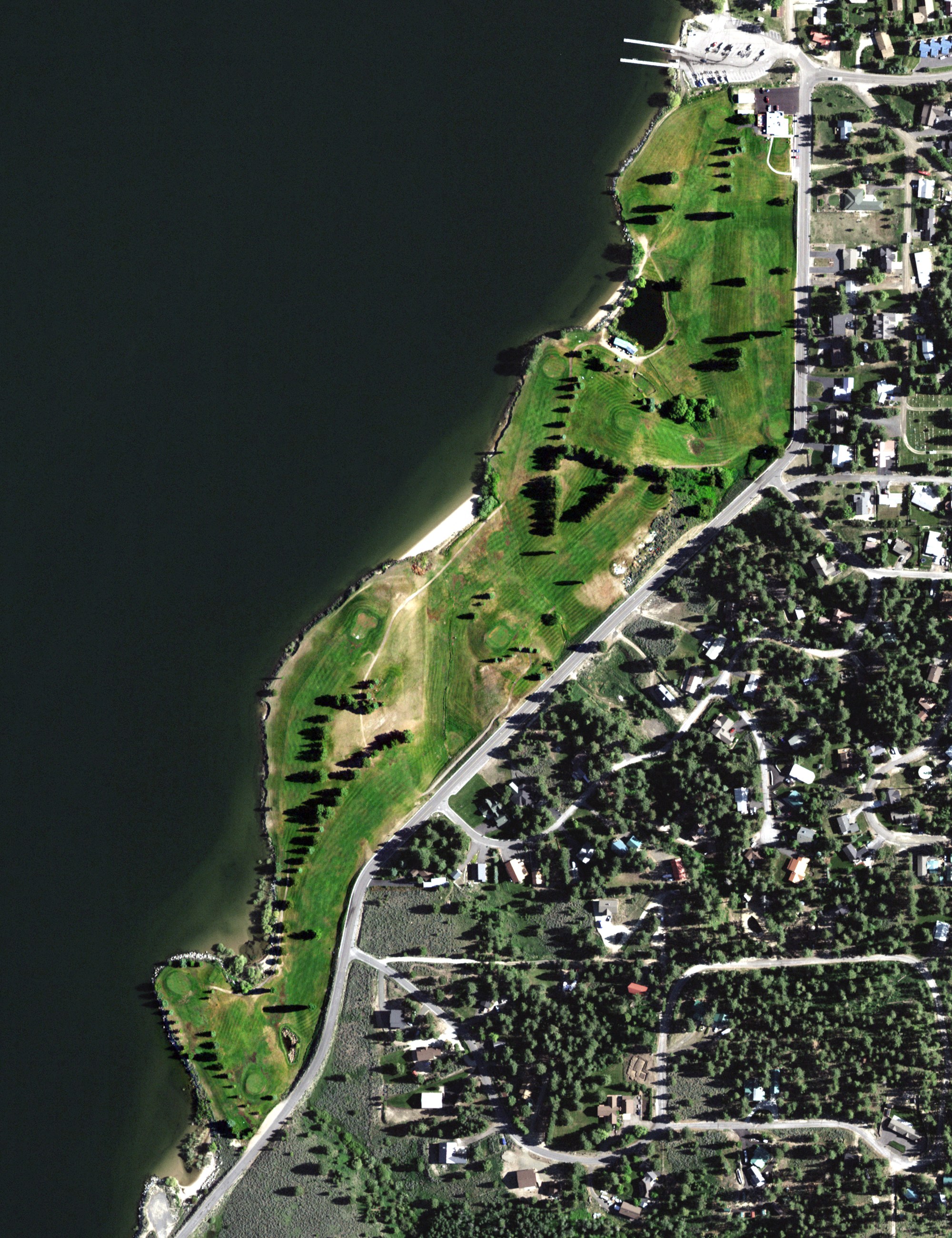Aerial view of Cascade Golf Course, ID