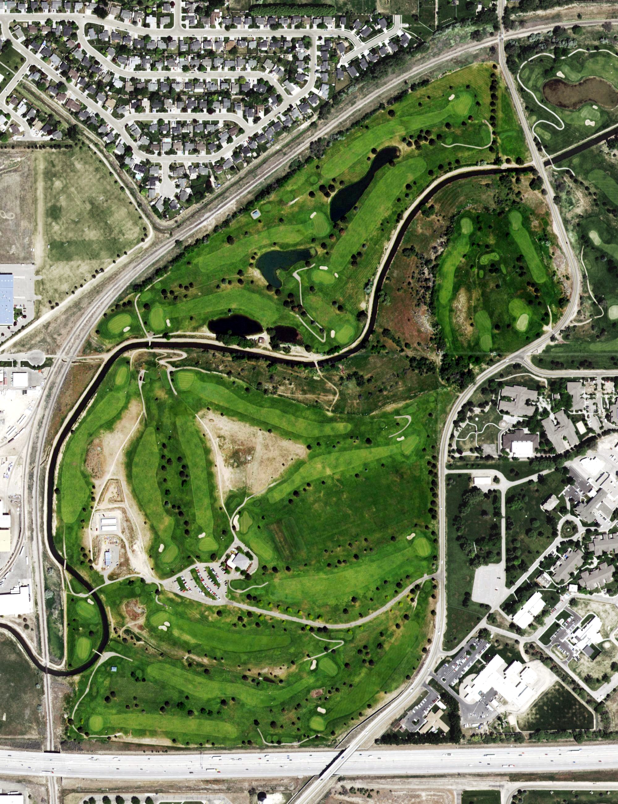 Aerial view of Centennial Golf Course, ID