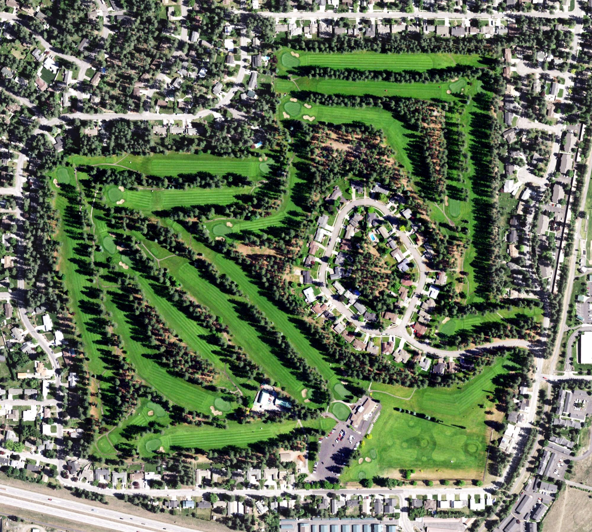 Aerial view of Coeur d'Alene Golf Club, ID