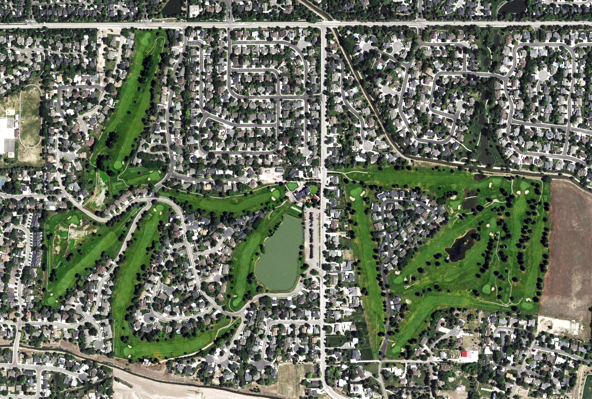 Aerial view of Eagle Hills Golf Course, ID
