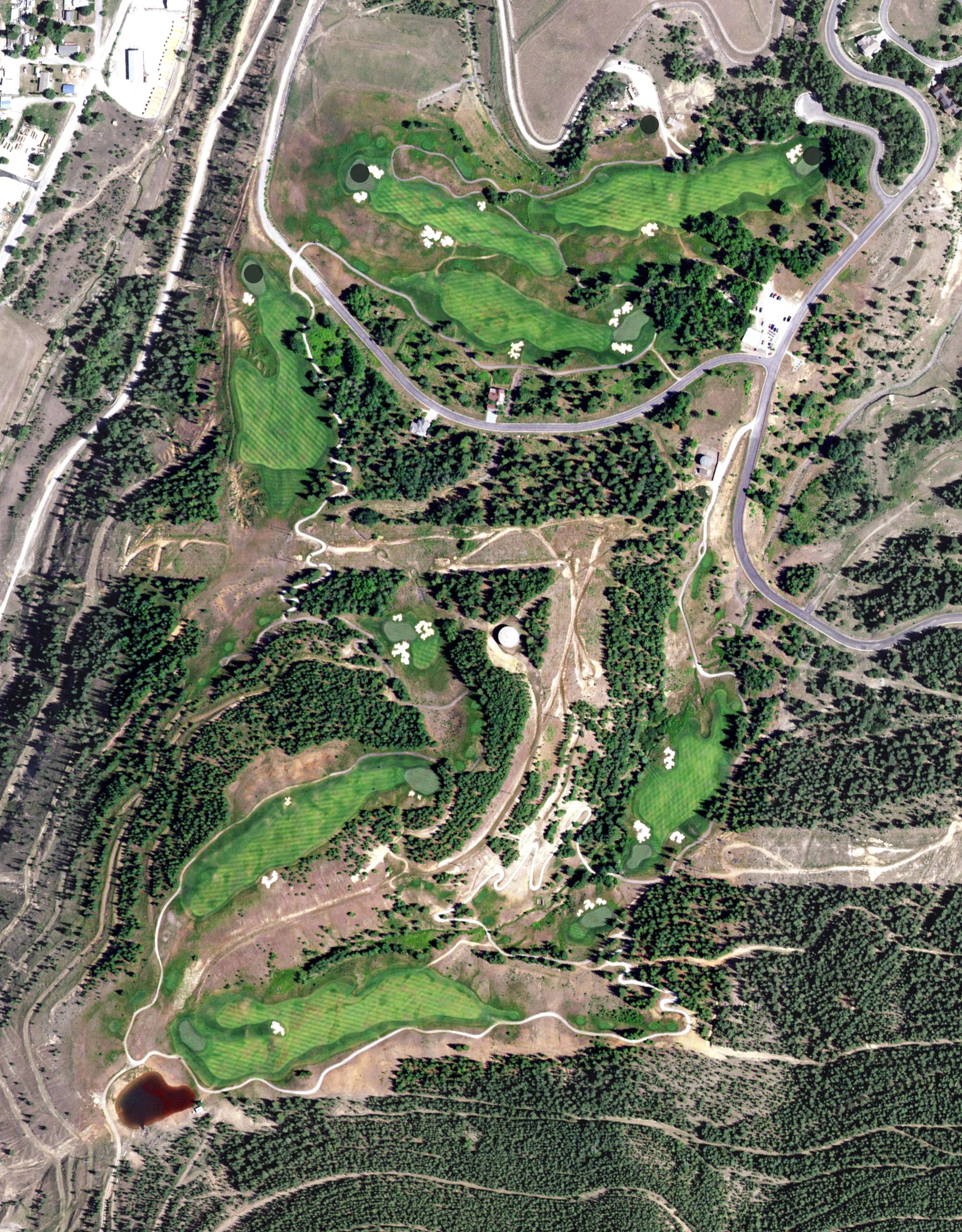 Aerial view of Galena Ridge Golf Course, ID