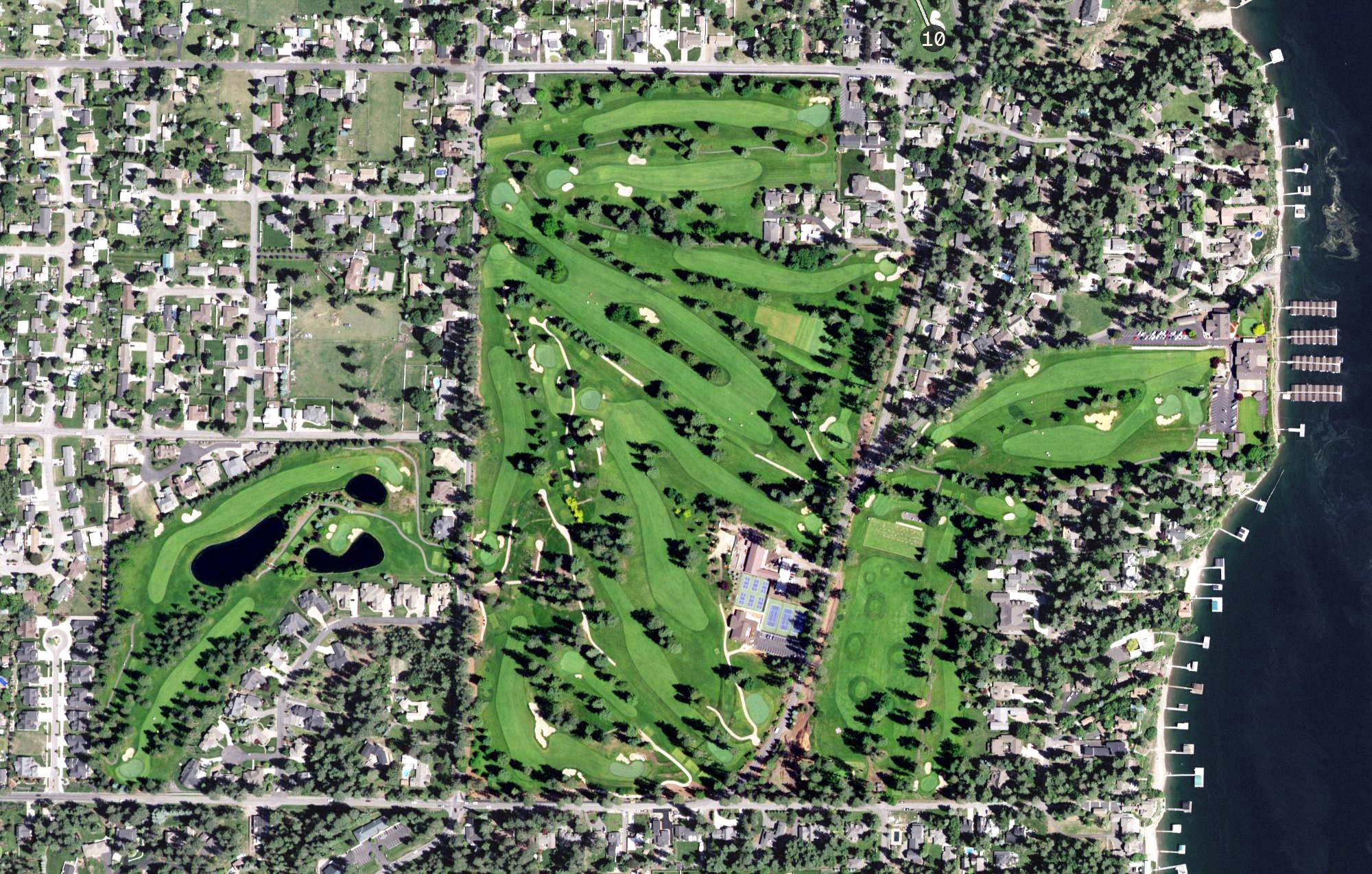 Aerial view of Hayden Lake Country Club, ID