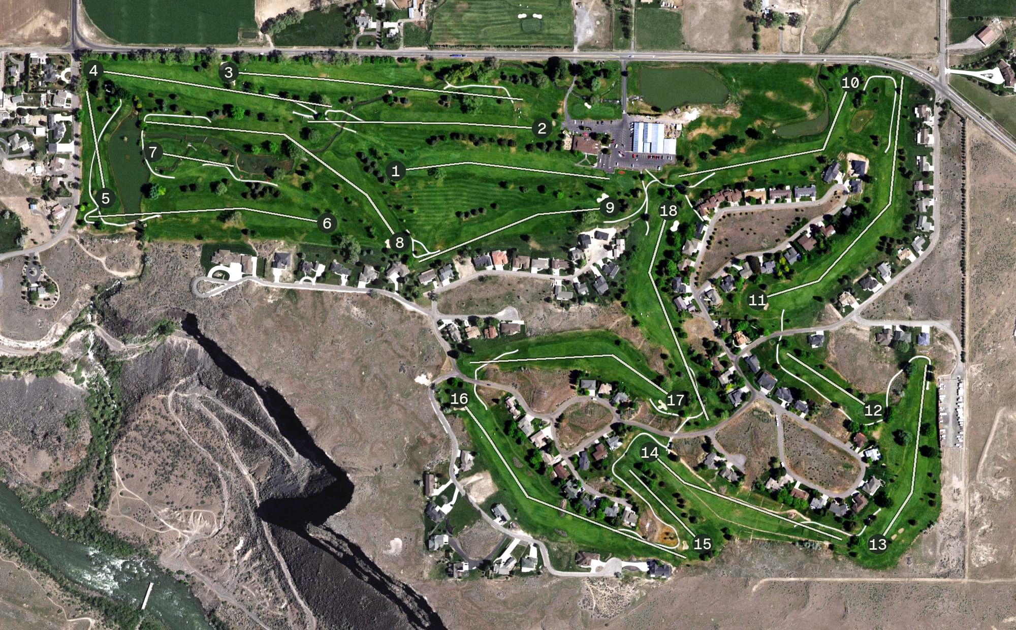 Aerial view of Jerome Country Club, ID
