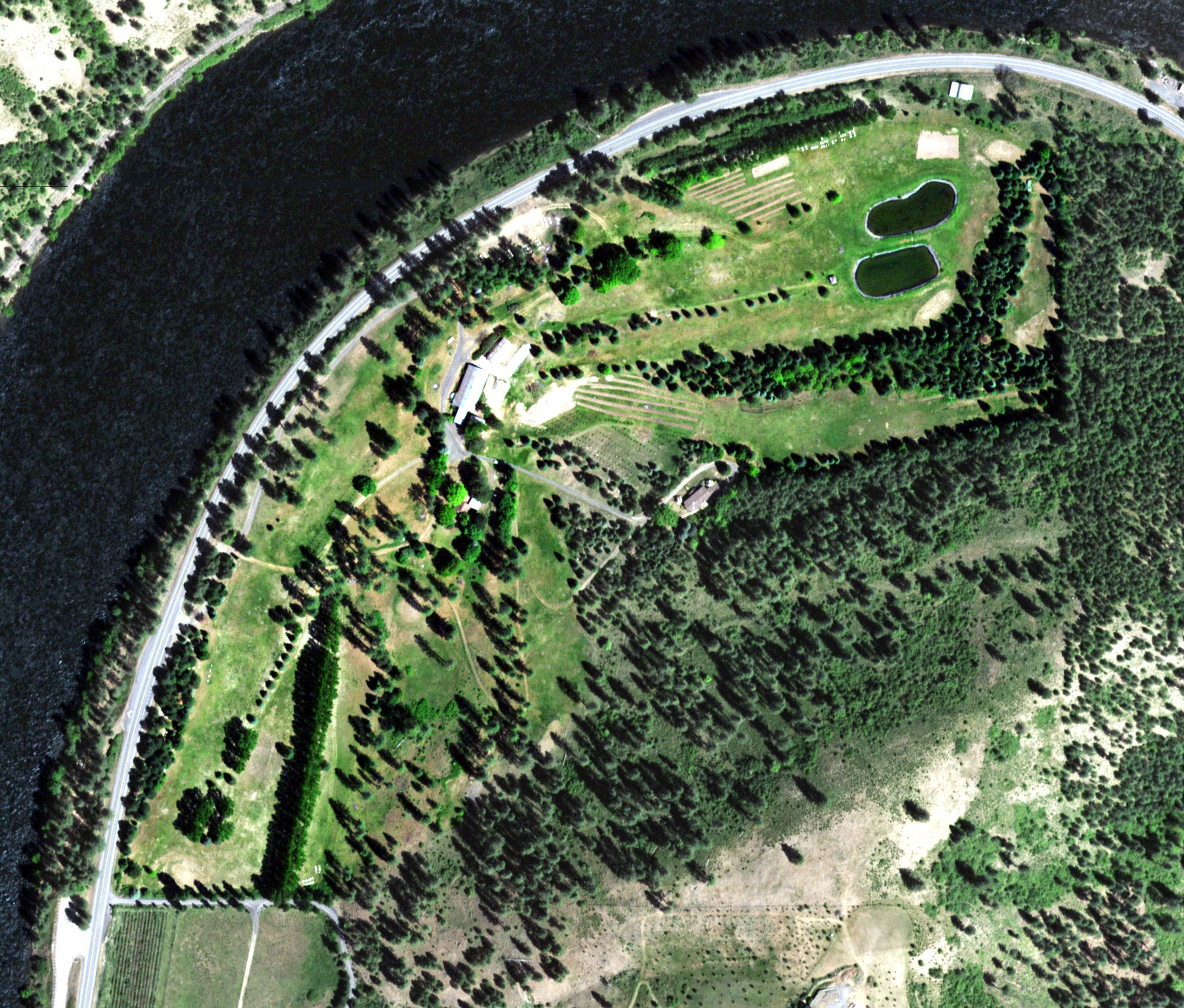 Aerial view of Kaylers Bend Golf Course, ID