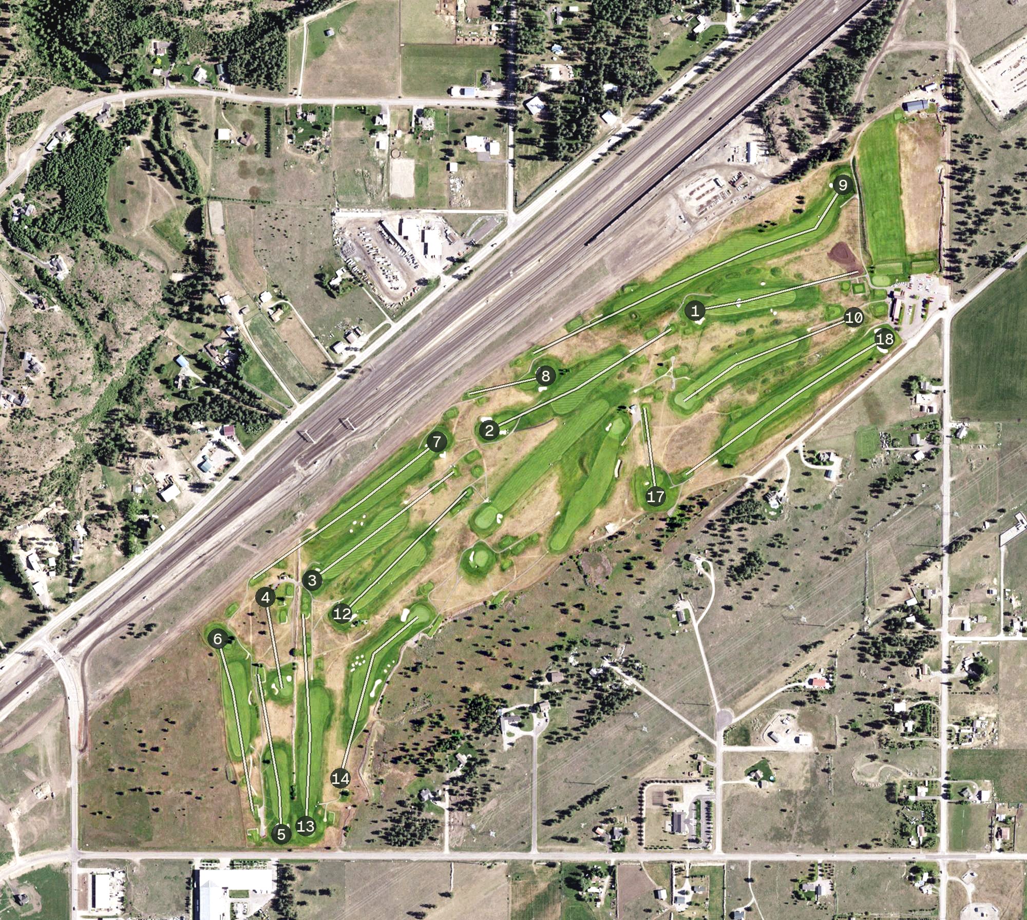 Aerial view of Links Golf Club, ID