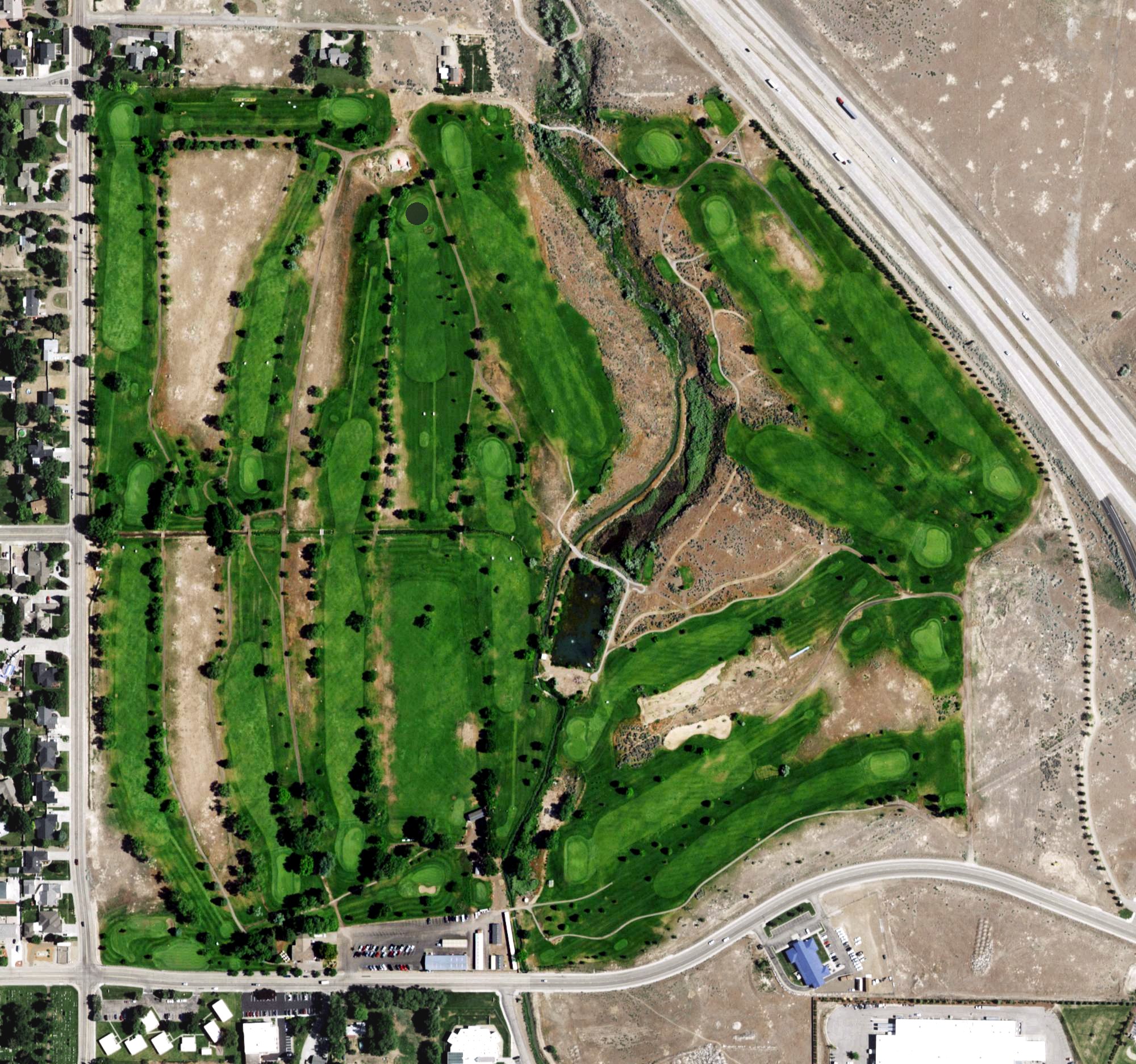 Aerial view of Mountain Home Golf Course, ID