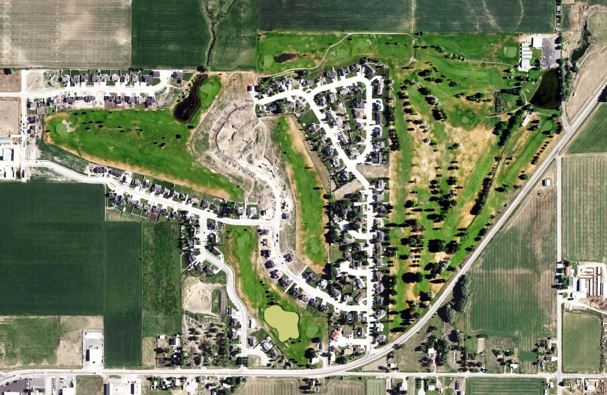 Aerial view of Preston Golf and Country Club, ID