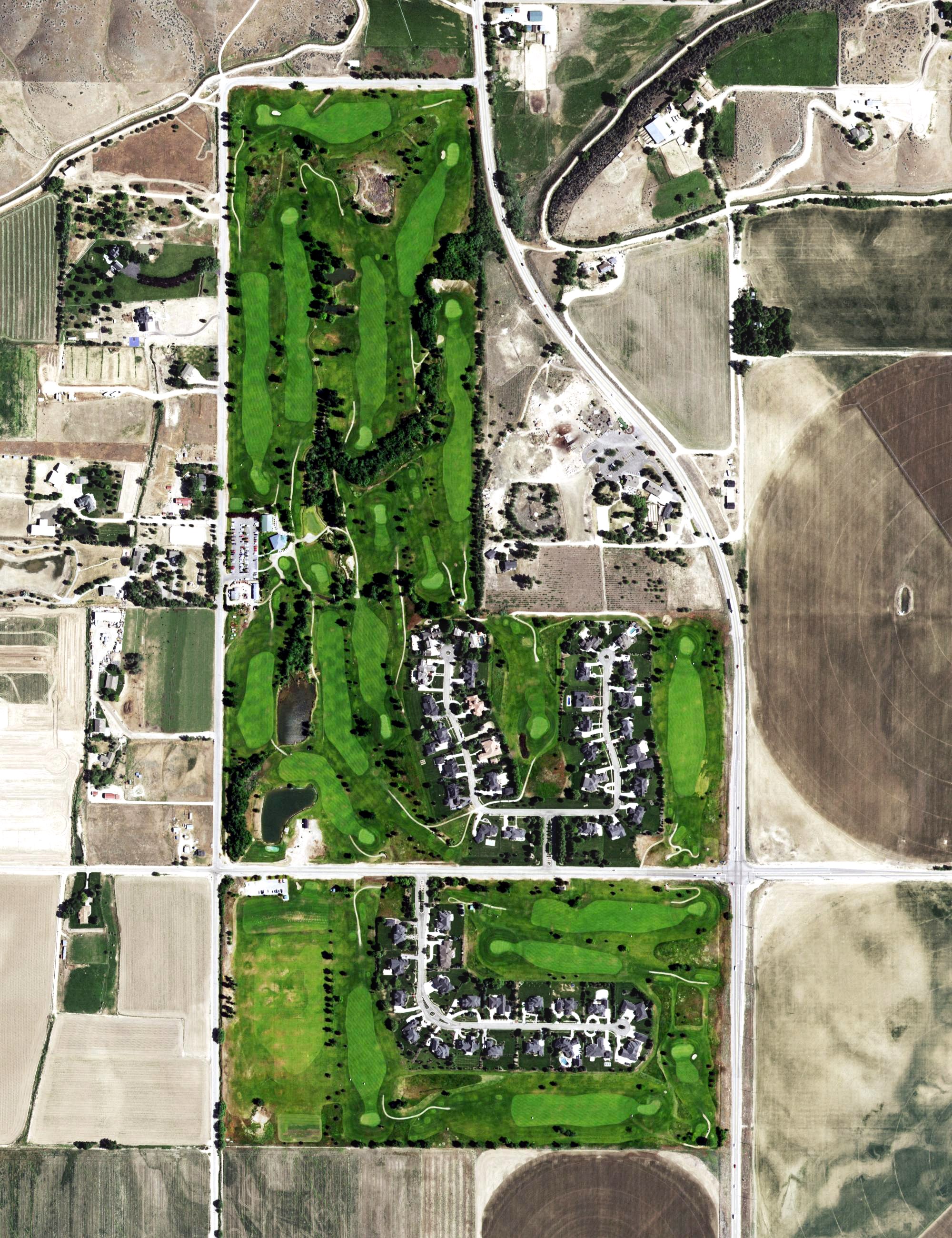 Aerial view of River Birch Golf Course, ID