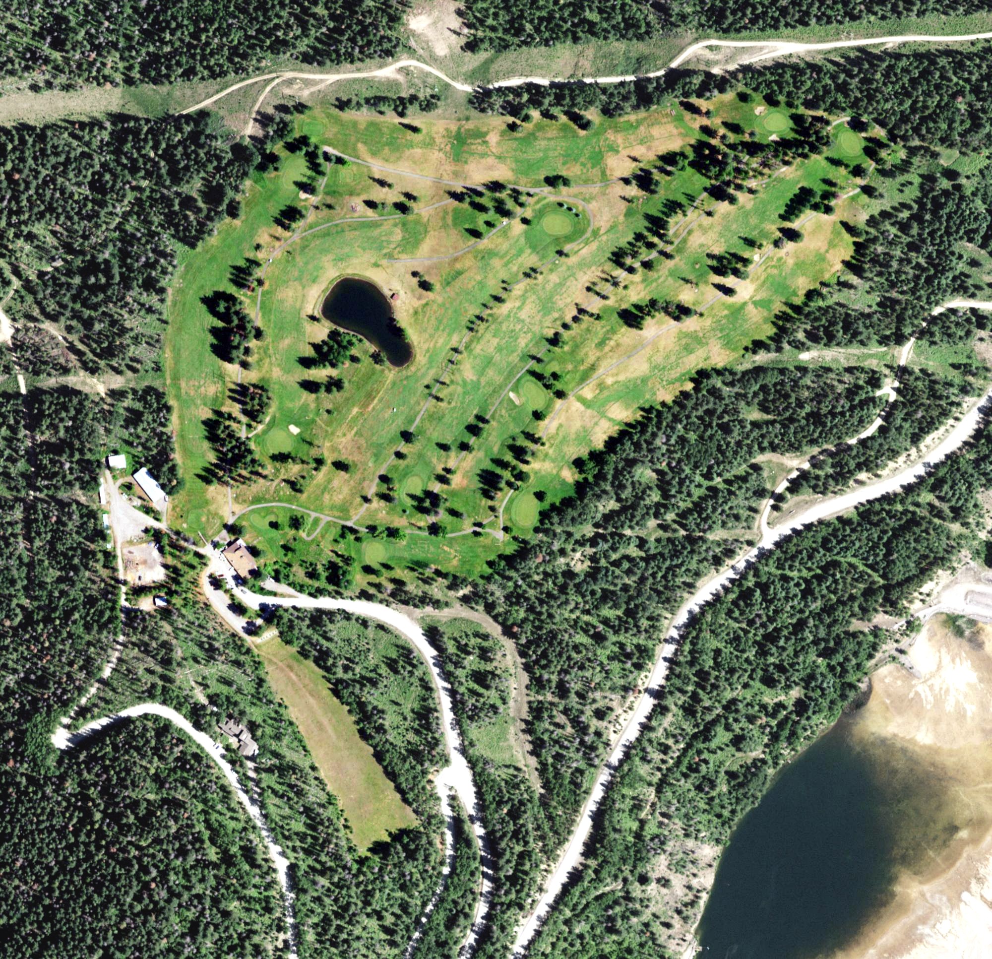Aerial view of Shoshone Country Club, ID