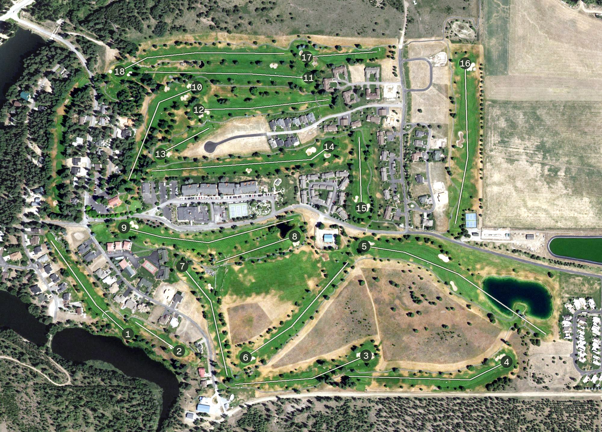 Aerial view of Stoneridge Golf Club, ID