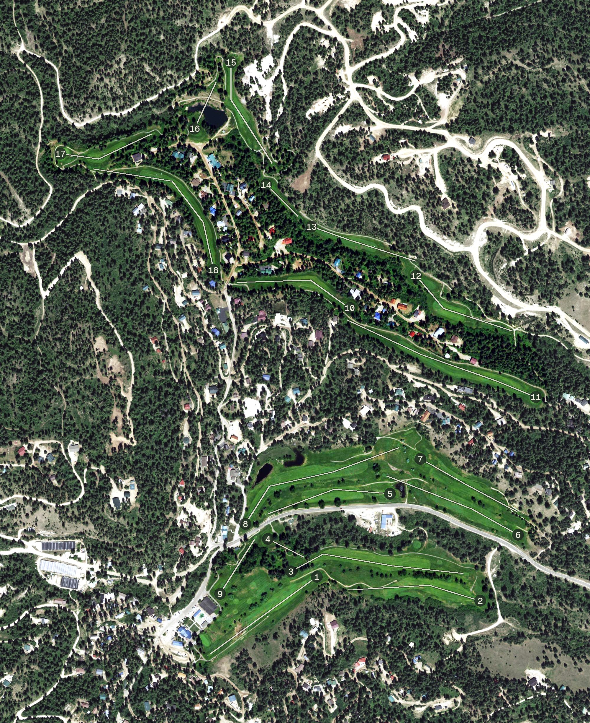 Aerial view of Terrace Lakes Resort Golf Course, ID