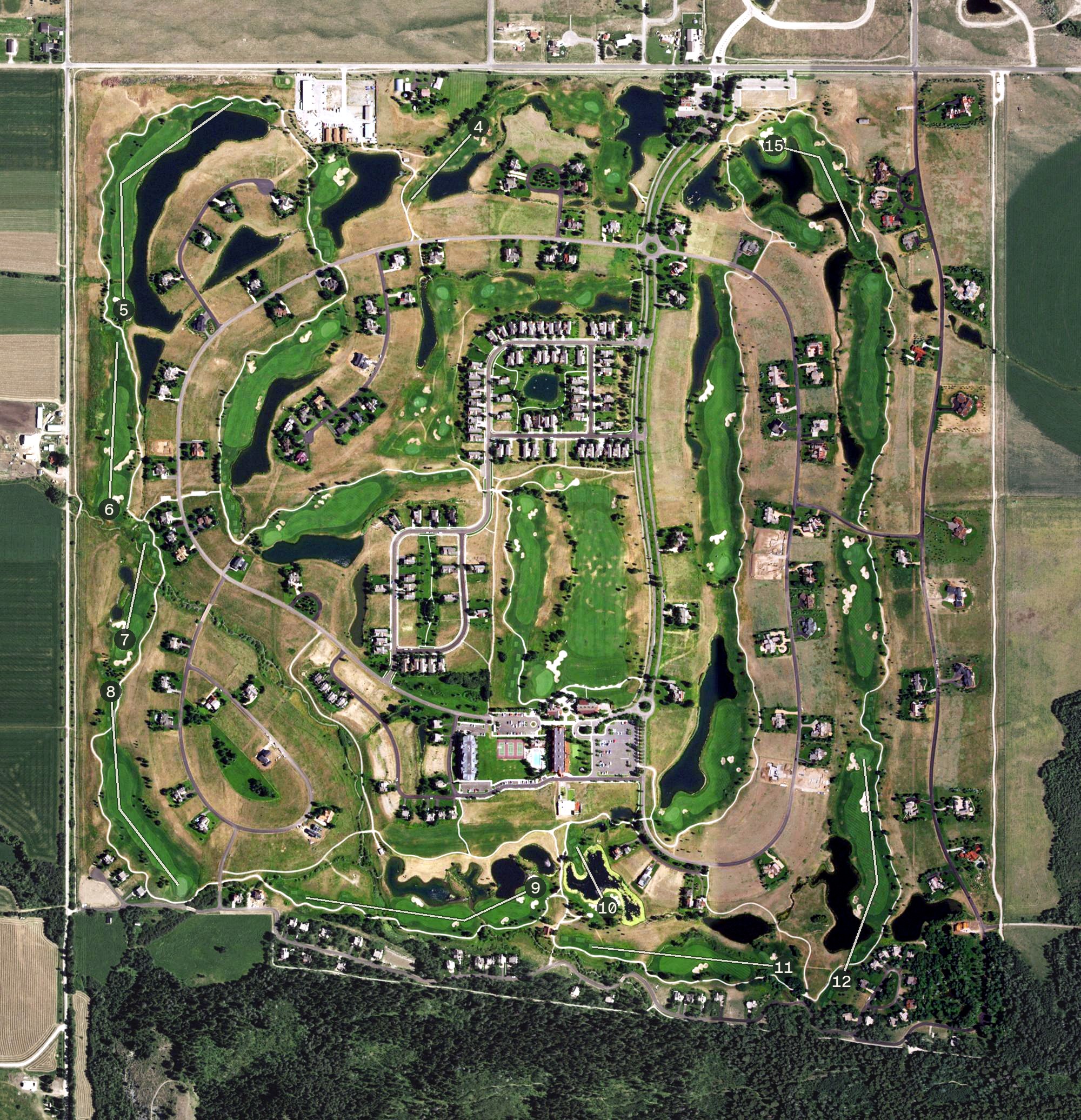 Aerial view of Teton Springs Resort & Club, ID