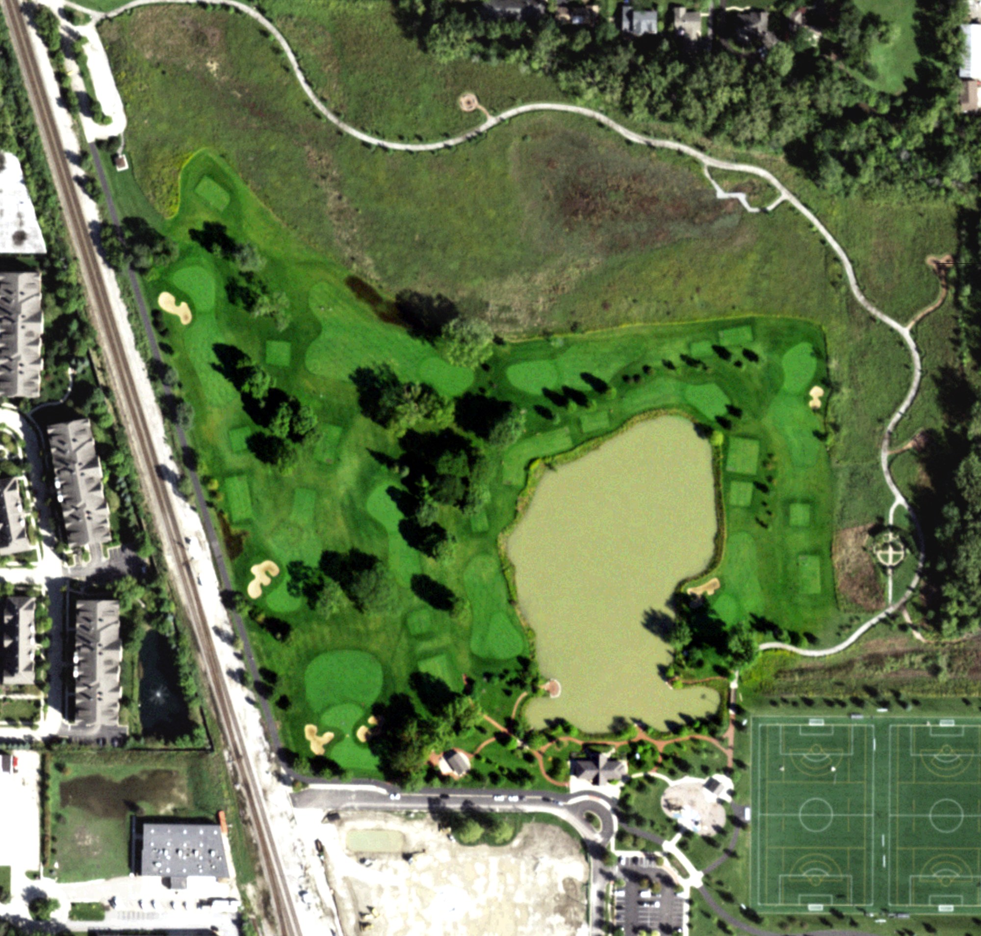 Aerial view of Anetsberger Golf Course, IL